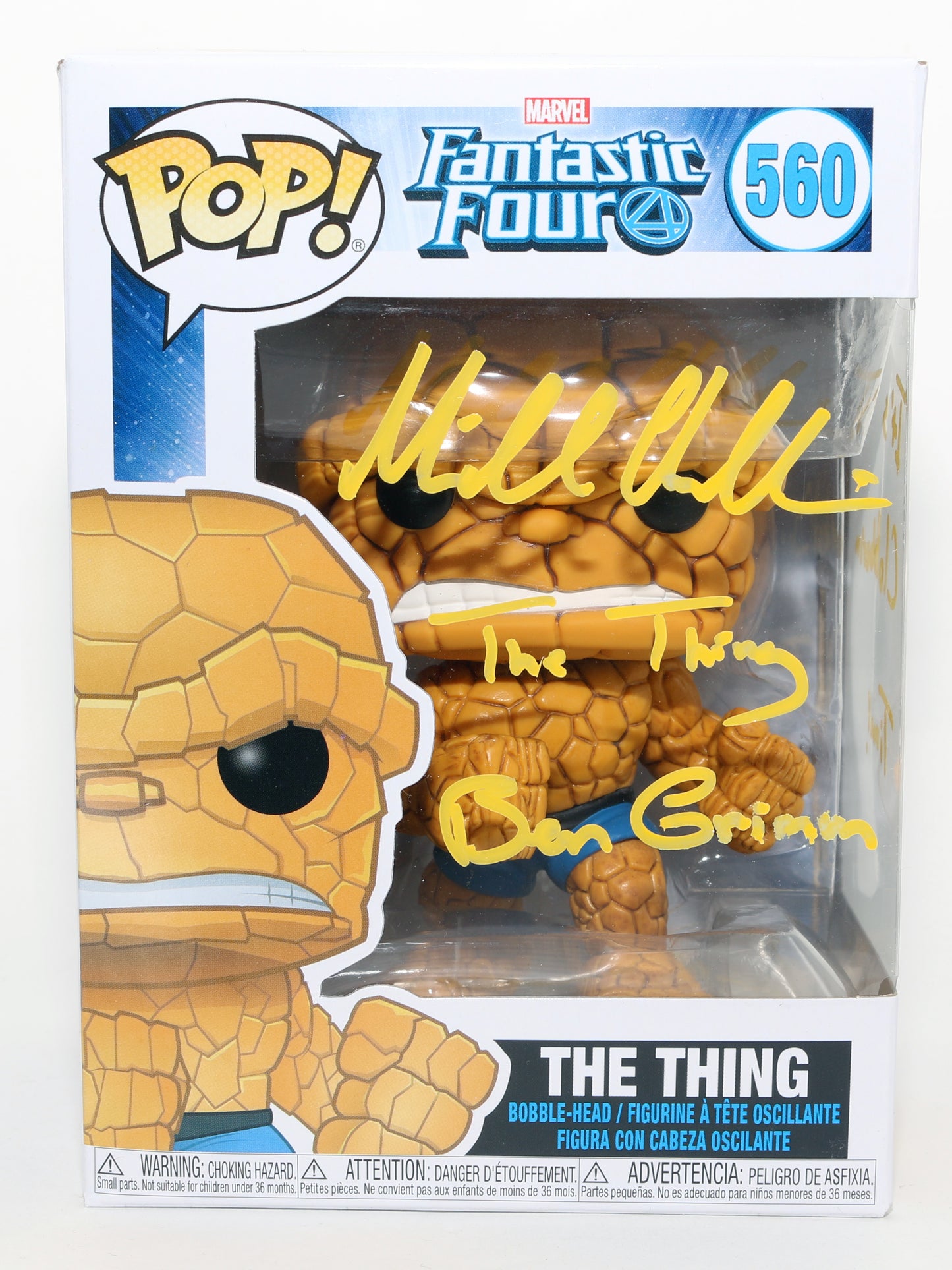 
                  
                    Michael Chiklis as Ben Grimm / The Thing in Fantastic Four Signed Funko POP! #560 with Character Name & Quote
                  
                