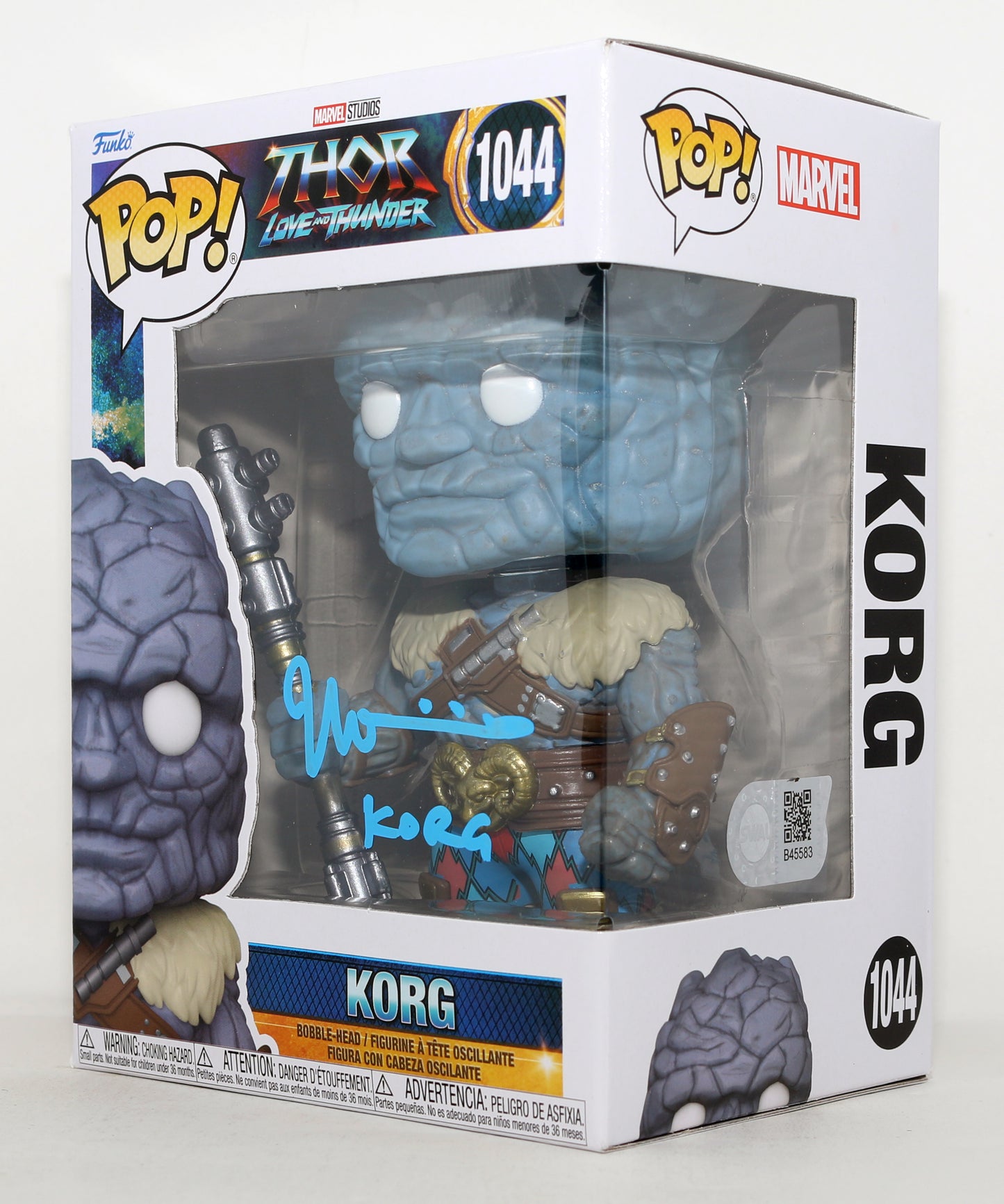 
                  
                    Taika Waititi as Korg in Thor: Love & Thunder (SWAU) Signed Funko POP! #1044 with Character Name
                  
                