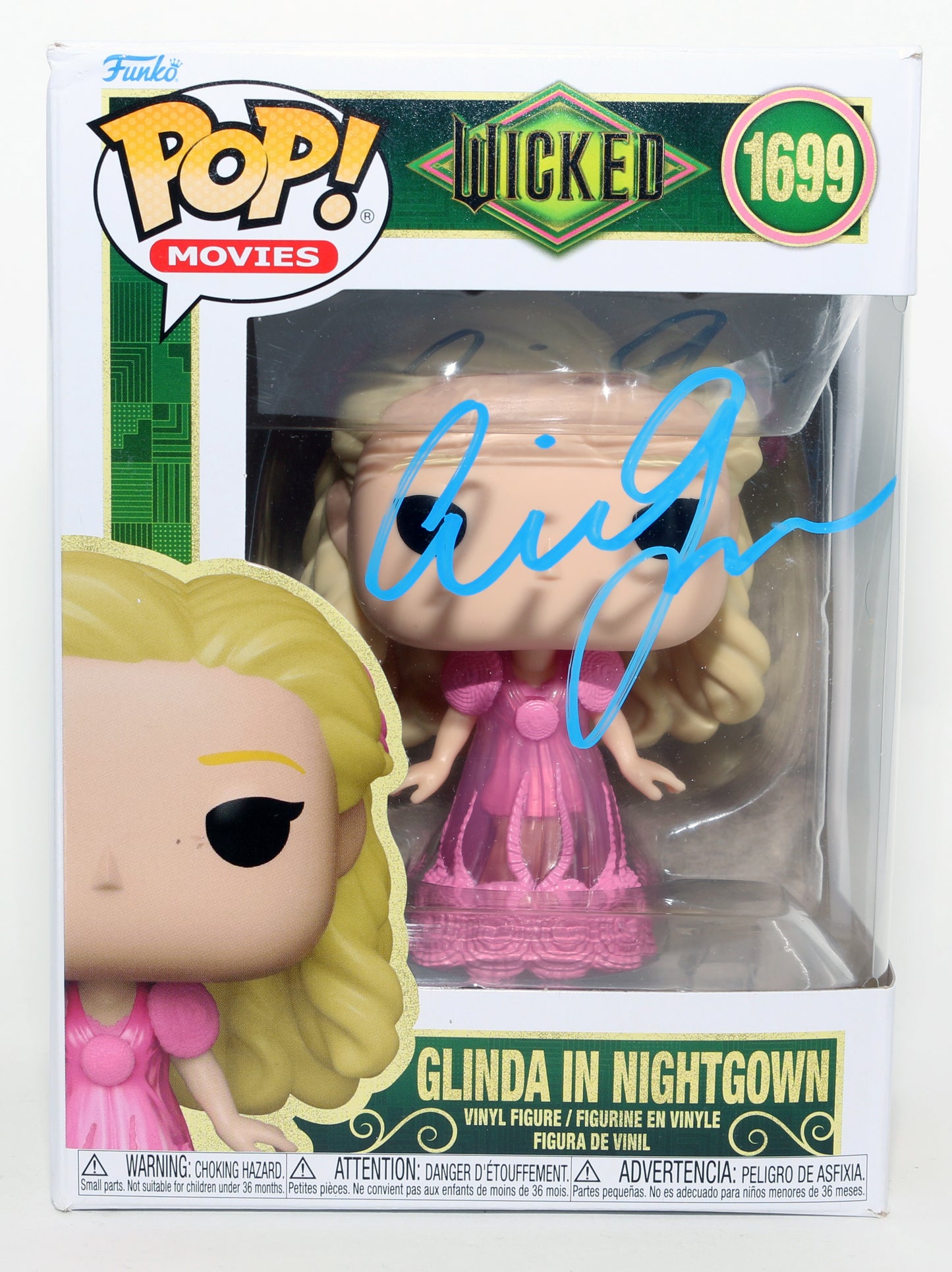 
                  
                    Ariana Grande as Glinda in Nightgown in Wicked Signed Funko POP! #1699
                  
                