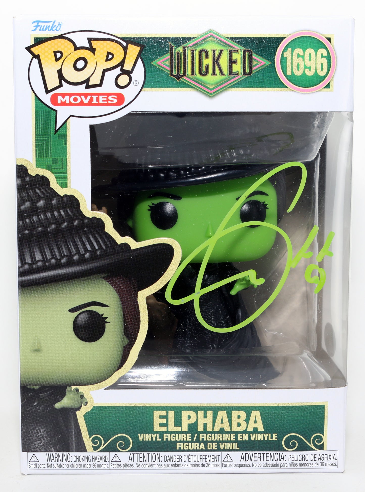 
                  
                    Cynthia Erivo as Elphaba in Wicked (JSA) Signed Funko POP! #1696
                  
                