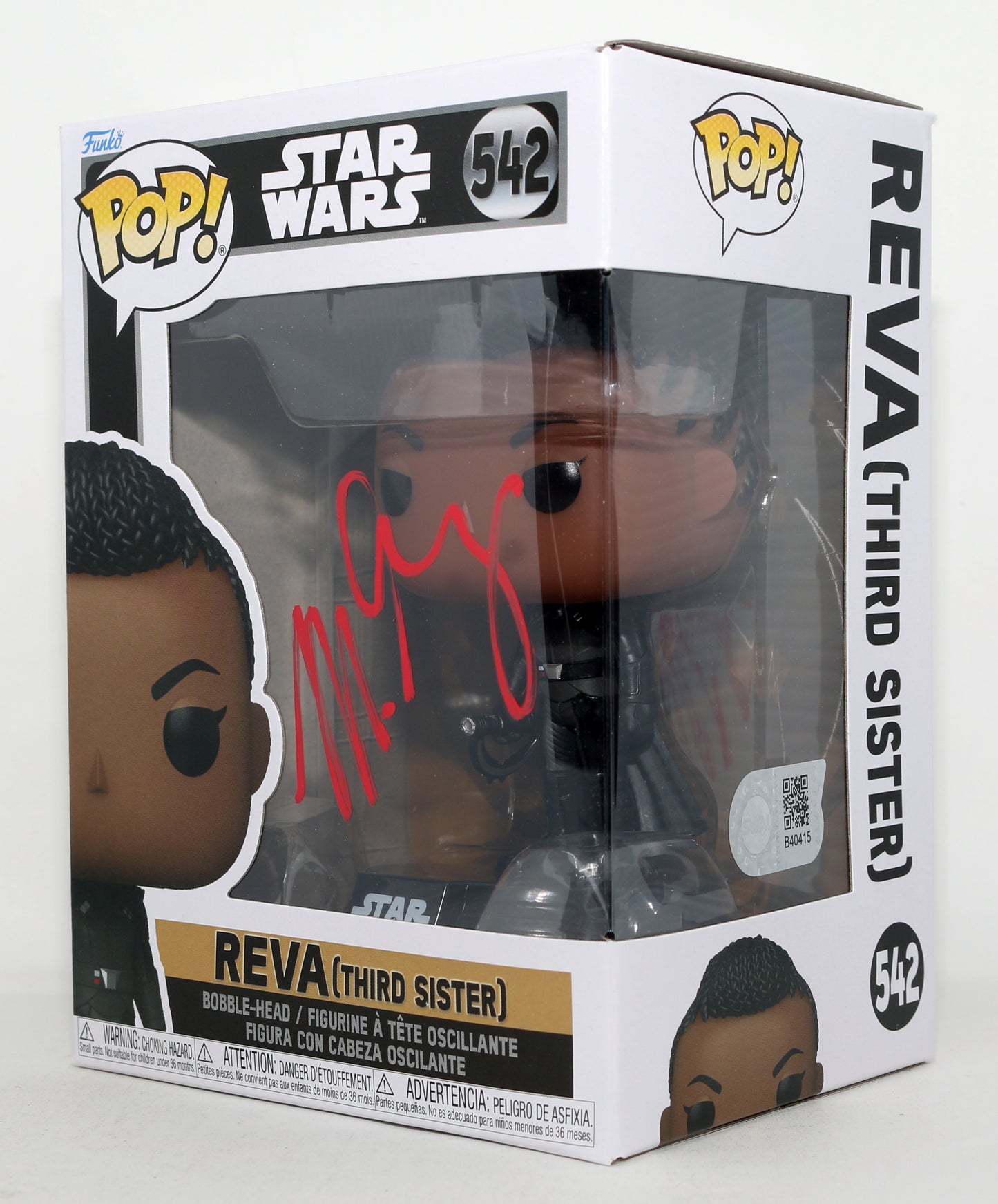 
                  
                    Moses Ingram as Reva in Star Wars: Obi-Wan Kenobi Walmart Exclusive (SWAU) Signed Funko POP! #542
                  
                
