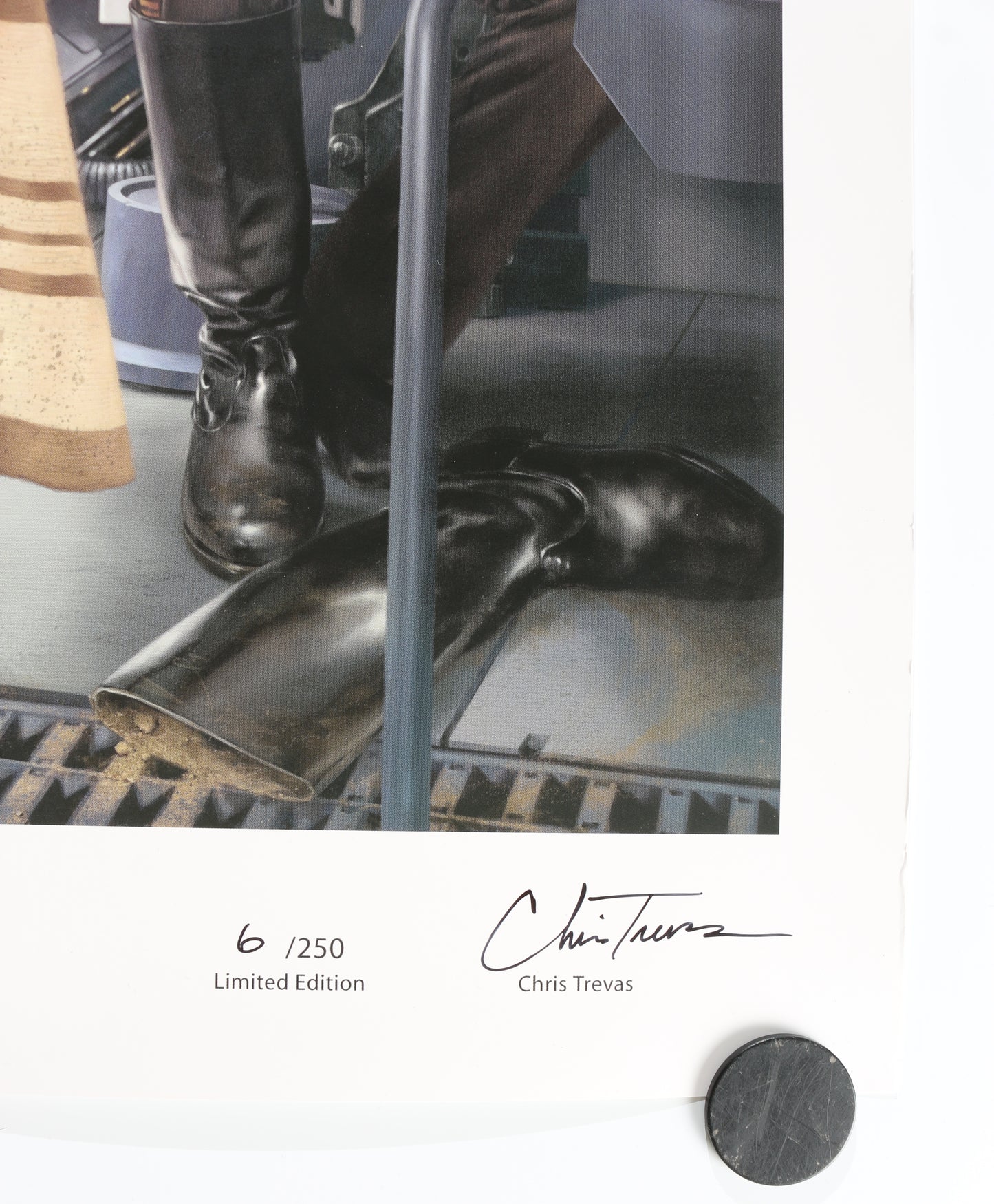 
                  
                    Carrie Fisher as Slave Princess Leia in Star Wars: Return of the Jedi 'His Vision Returns' by Chris Trevas Signed Star Wars Celebration VI 2012 Signed Limited Edition #6 / 250 18x24 Print
                  
                