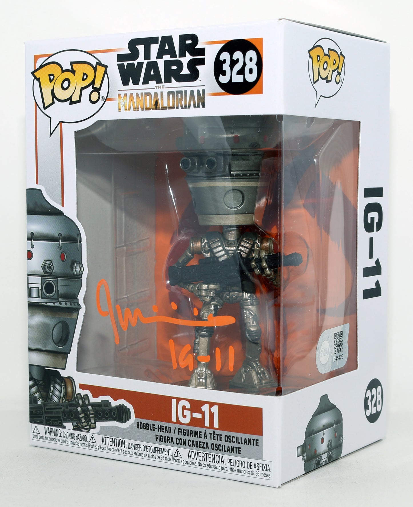 
                  
                    Taika Waititi as IG-11 in Star Wars: The Mandalorian (SWAU) Signed Funko POP! #328 with Character Name
                  
                