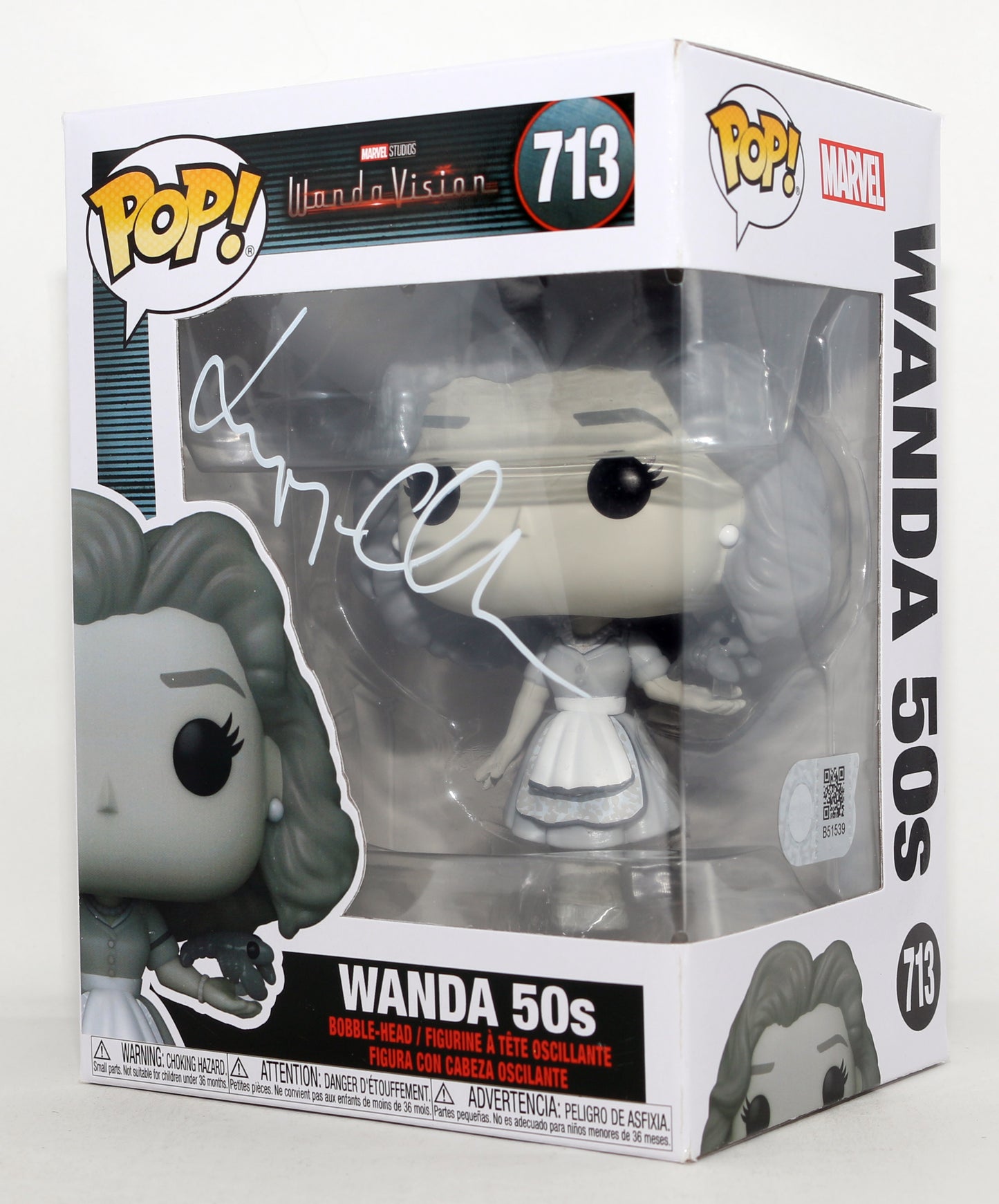 
                  
                    Elizabeth Olsen as Wanda [50's] in WandaVision (SWAU) Signed Funko POP! #713
                  
                