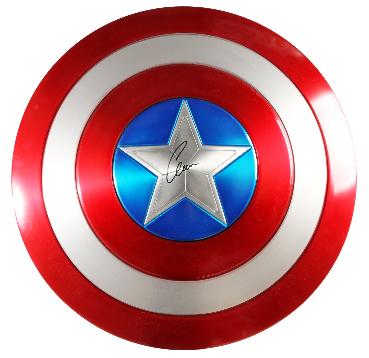 
                  
                    Captain America's Metal Prop Replica Shield (SWAU) Signed by Chris Evans
                  
                