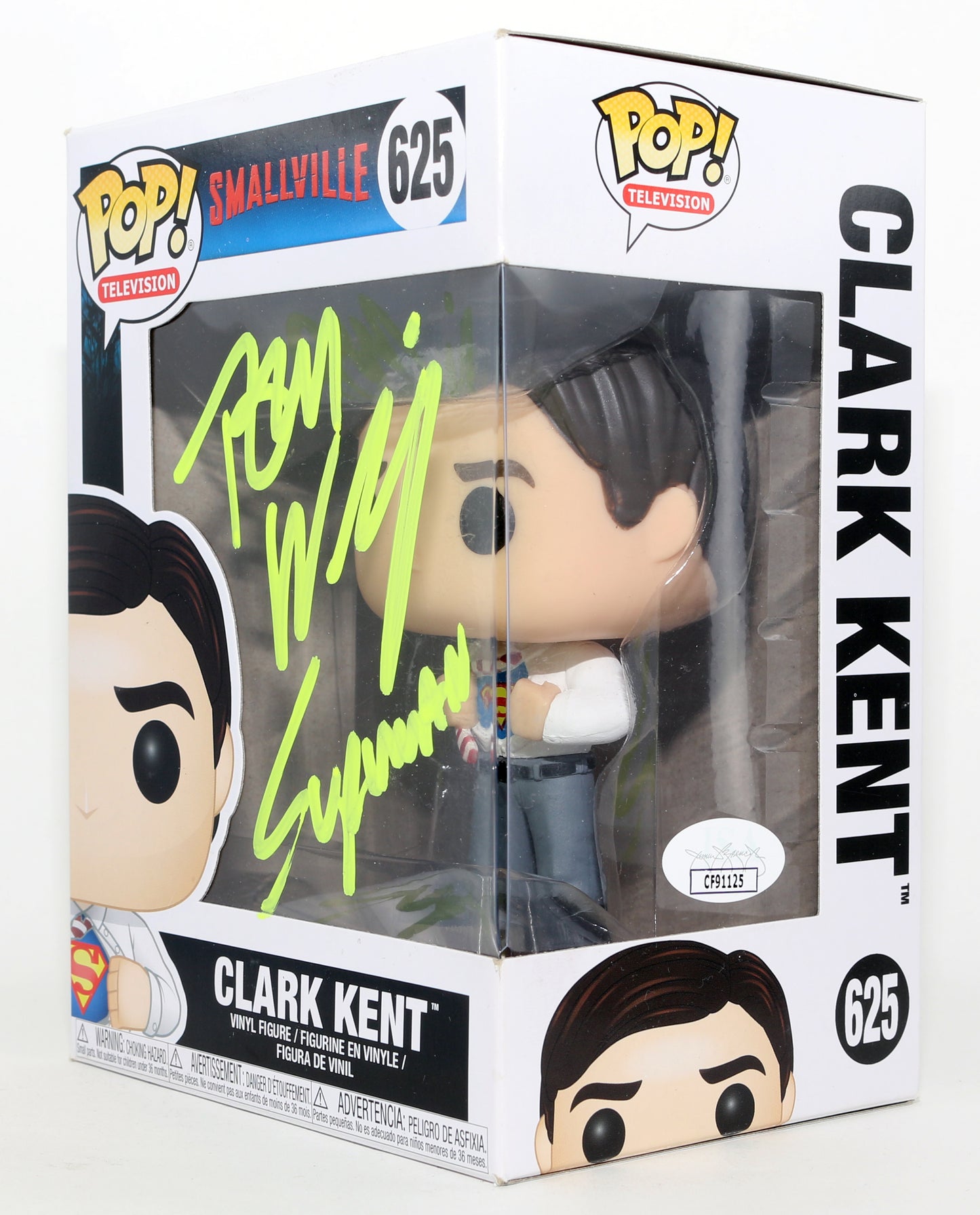 
                  
                    Tom Welling as Clark Kent / Superman in Smallville (JSA) Signed Funko POP! #625 with Character Name
                  
                