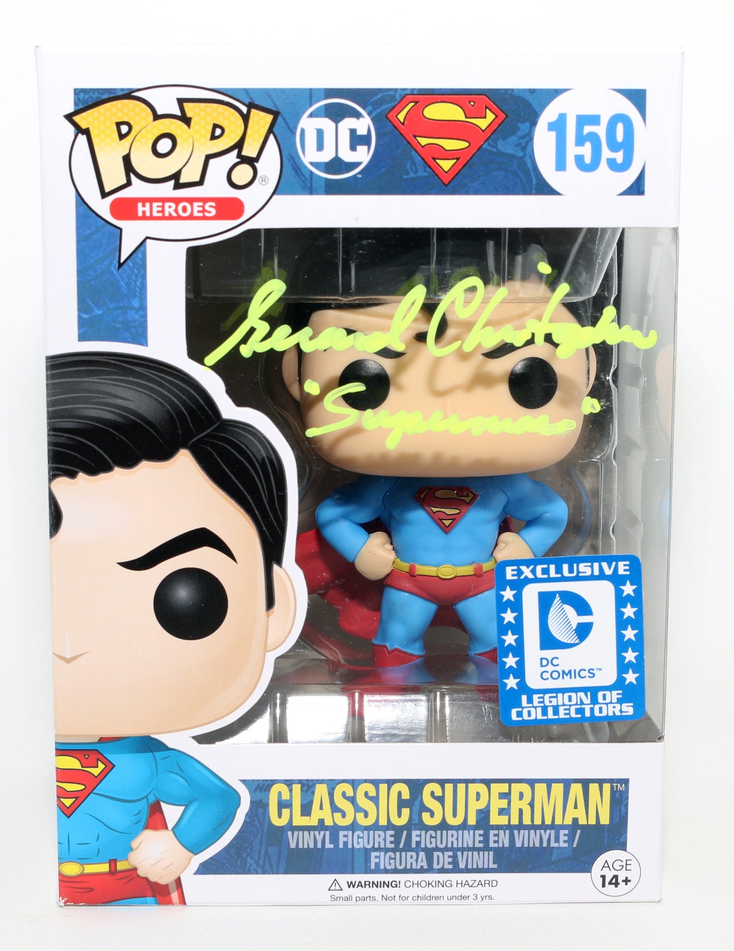 
                  
                    Gerard Christopher as Clark Kent / Superman in Superboy DC Comics Legion of Collectors Exclusive (JSA) Signed Funko POP! #159 with Character Name
                  
                