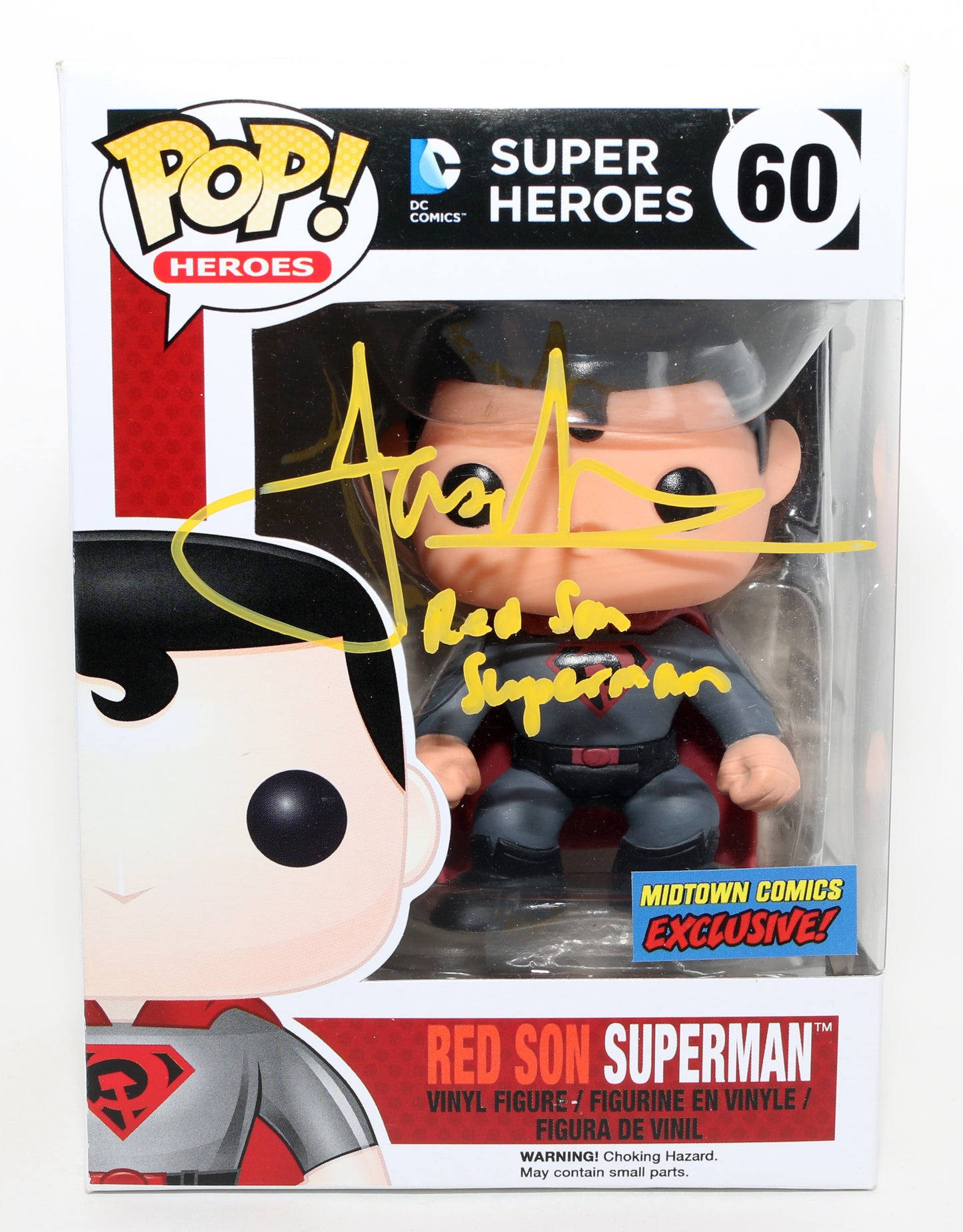 
                  
                    Jason Isaacs as Red Son Superman in Superman: Red Son Midtown Comics Exclusive Signed Funko POP! #60 with Character Name
                  
                