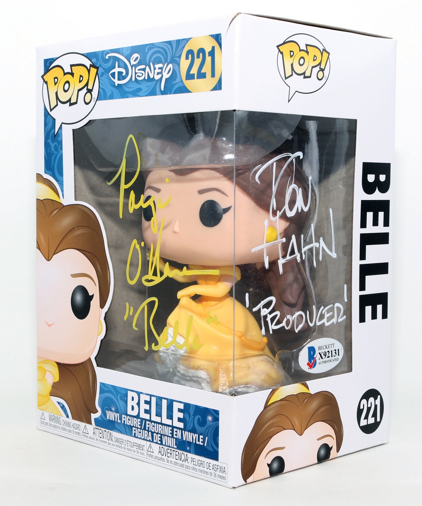 
                  
                    Paige O'Hara as Belle & Don Hahn as Producer of Beaty & the Beast (Beckett) Signed Funko POP! #221 with Character Name
                  
                