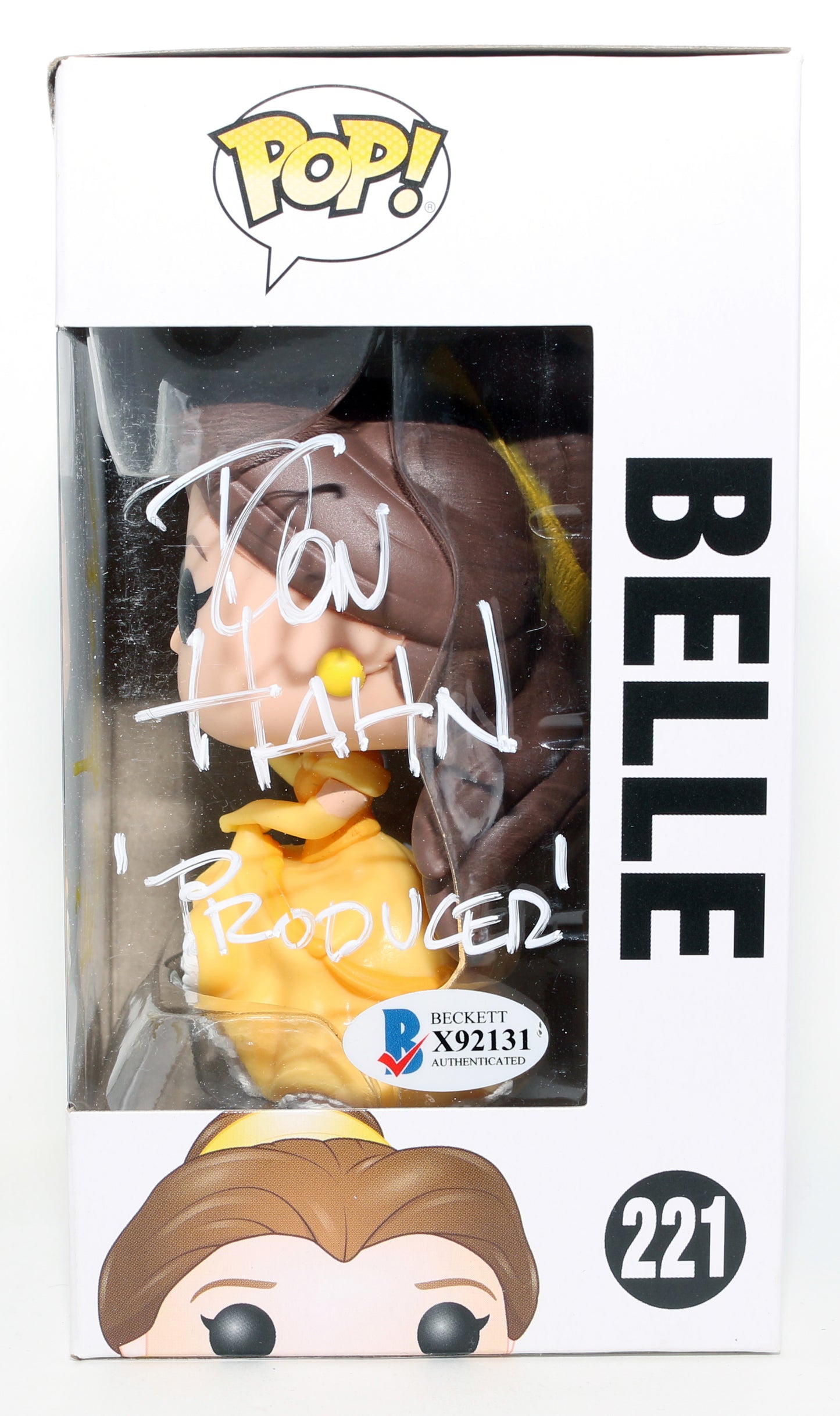 
                  
                    Paige O'Hara as Belle & Don Hahn as Producer of Beaty & the Beast (Beckett) Signed Funko POP! #221 with Character Name
                  
                