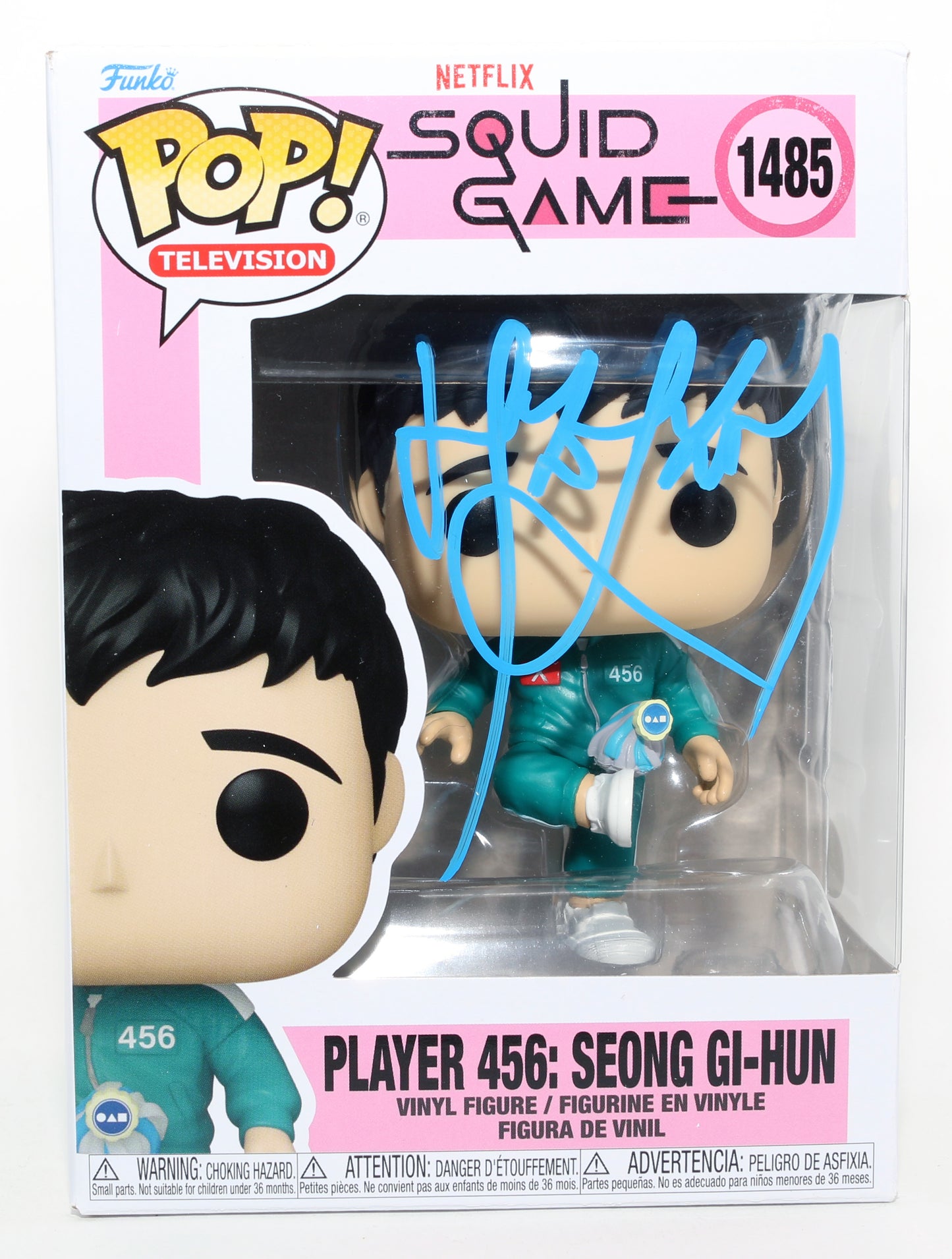 
                  
                    Lee Jung-jae as Seong Gi-Hun / Player 456 in Squid Game (JSA) Signed Funko POP! #1485
                  
                