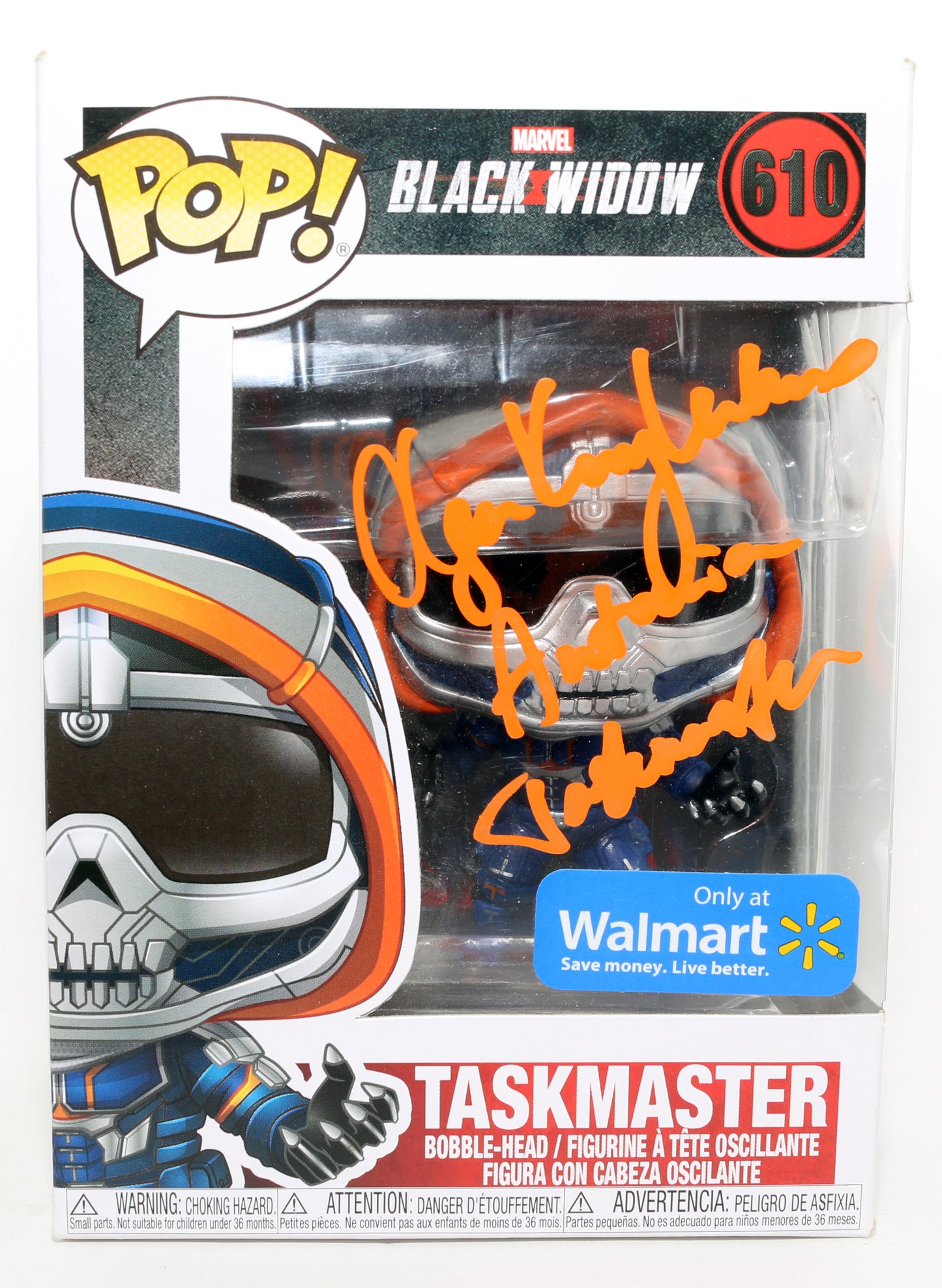 
                  
                    Olga Kurylenko as Taskmaster in Marvel's Black Widow Walmart Exclusive (JSA) Signed Funko POP! #610
                  
                