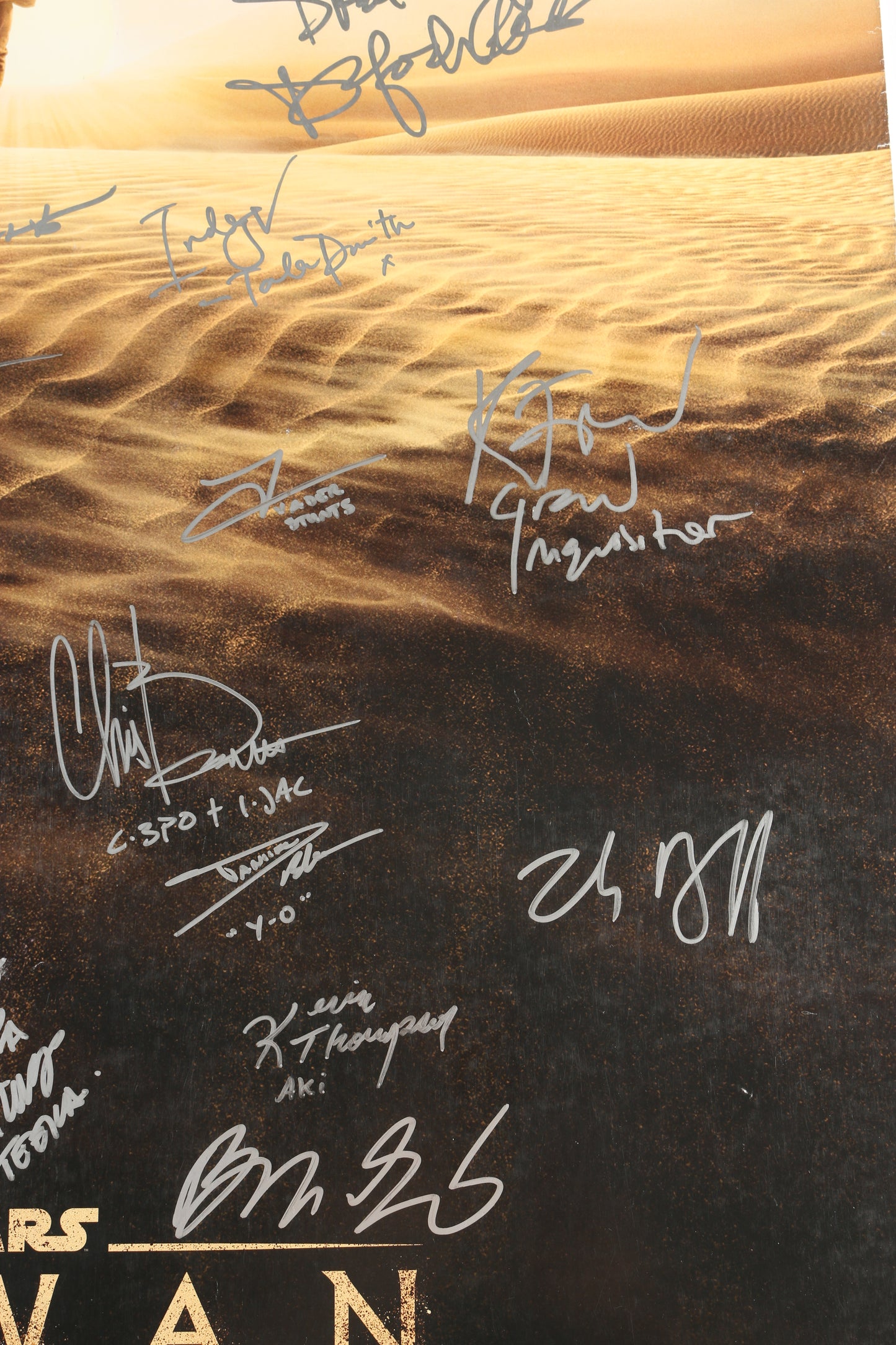 
                  
                    Star Wars: Obi-Wan Kenobi (JSA) 27x40 Poster Cast Signed by Ewan McGregor, Hayden Christensen, Vivien Lyra Blair, Bonnie Piesse, Tom O'Connell, Dmitrious Bistrevsky, Moses Ingram, Zach Braff, Rupert Friend, & Others with Character Names & Quotes
                  
                