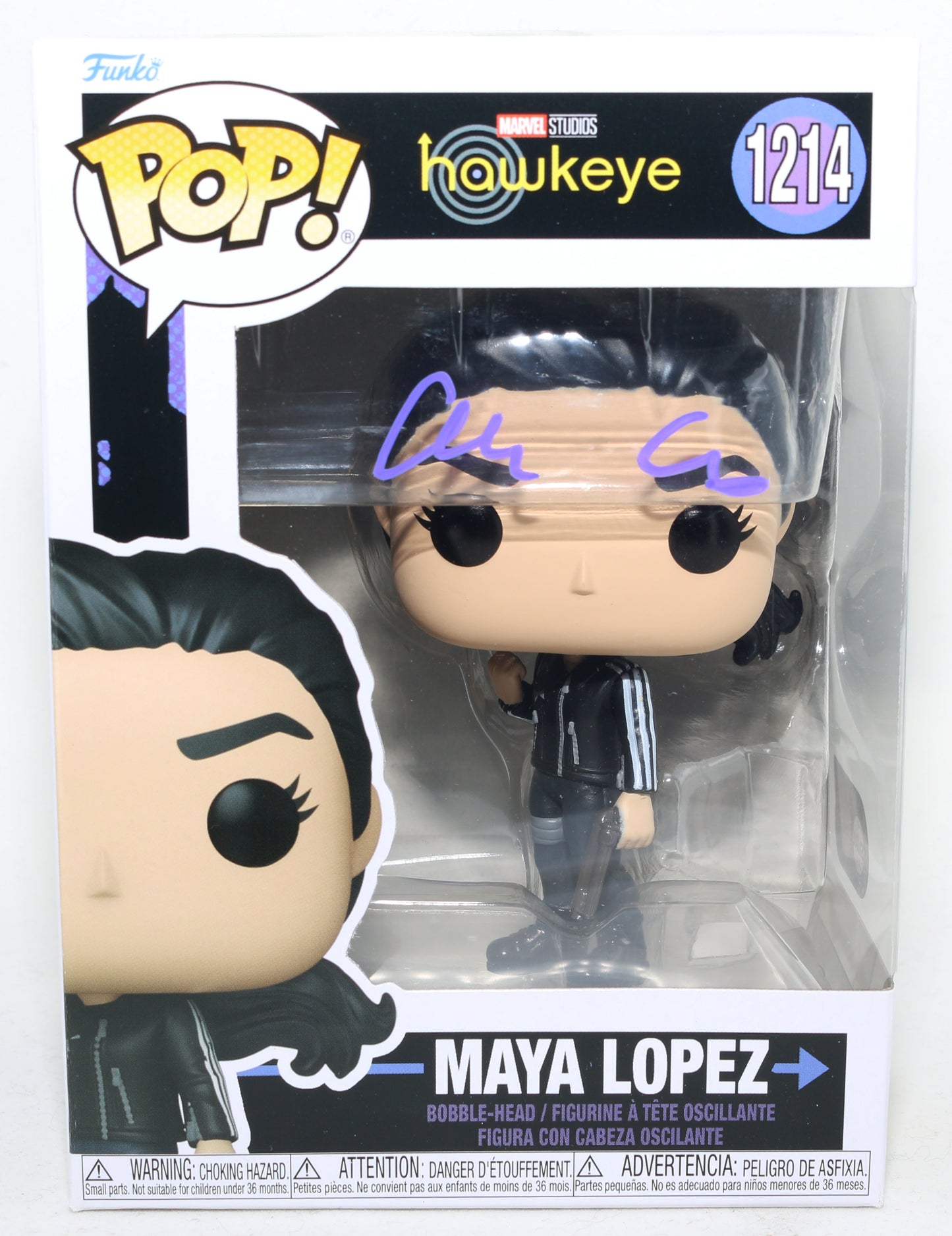 
                  
                    Alaqua Cox as Maya Lopez in Hawkeye (SWAU) Signed Funko POP! #1214
                  
                