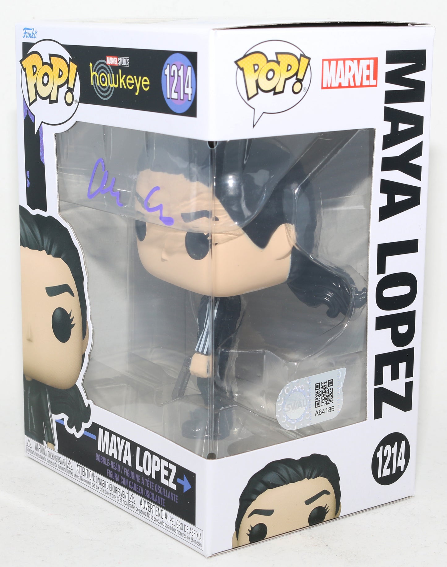 
                  
                    Alaqua Cox as Maya Lopez in Hawkeye (SWAU) Signed Funko POP! #1214
                  
                