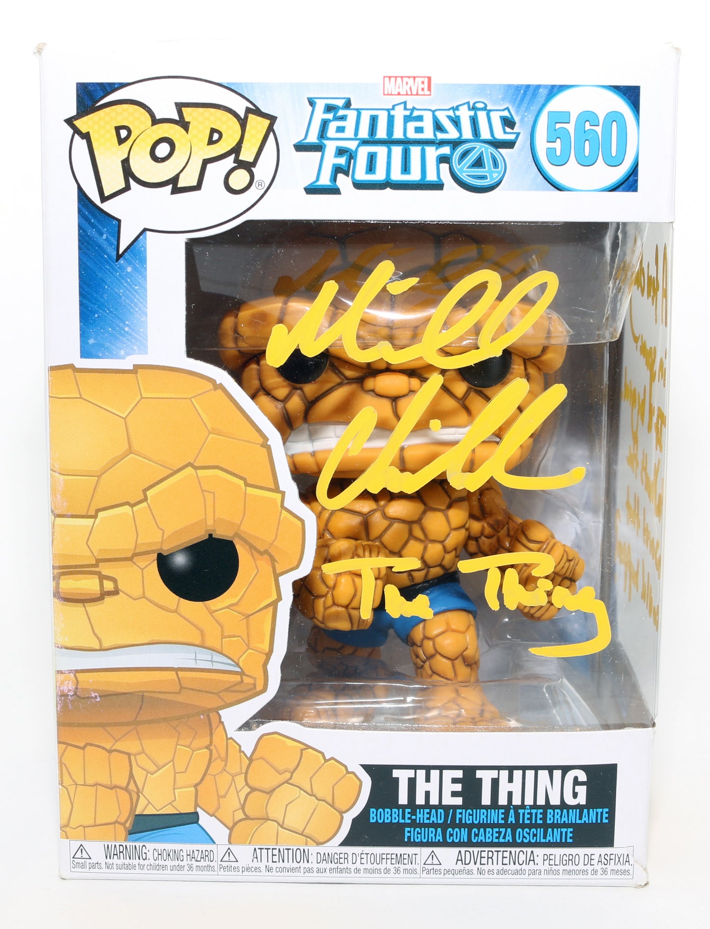 
                  
                    Michael Chiklis as Ben Grimm / The Thing in Fantastic Four Signed Funko POP! #560 with Character Name & Quote
                  
                