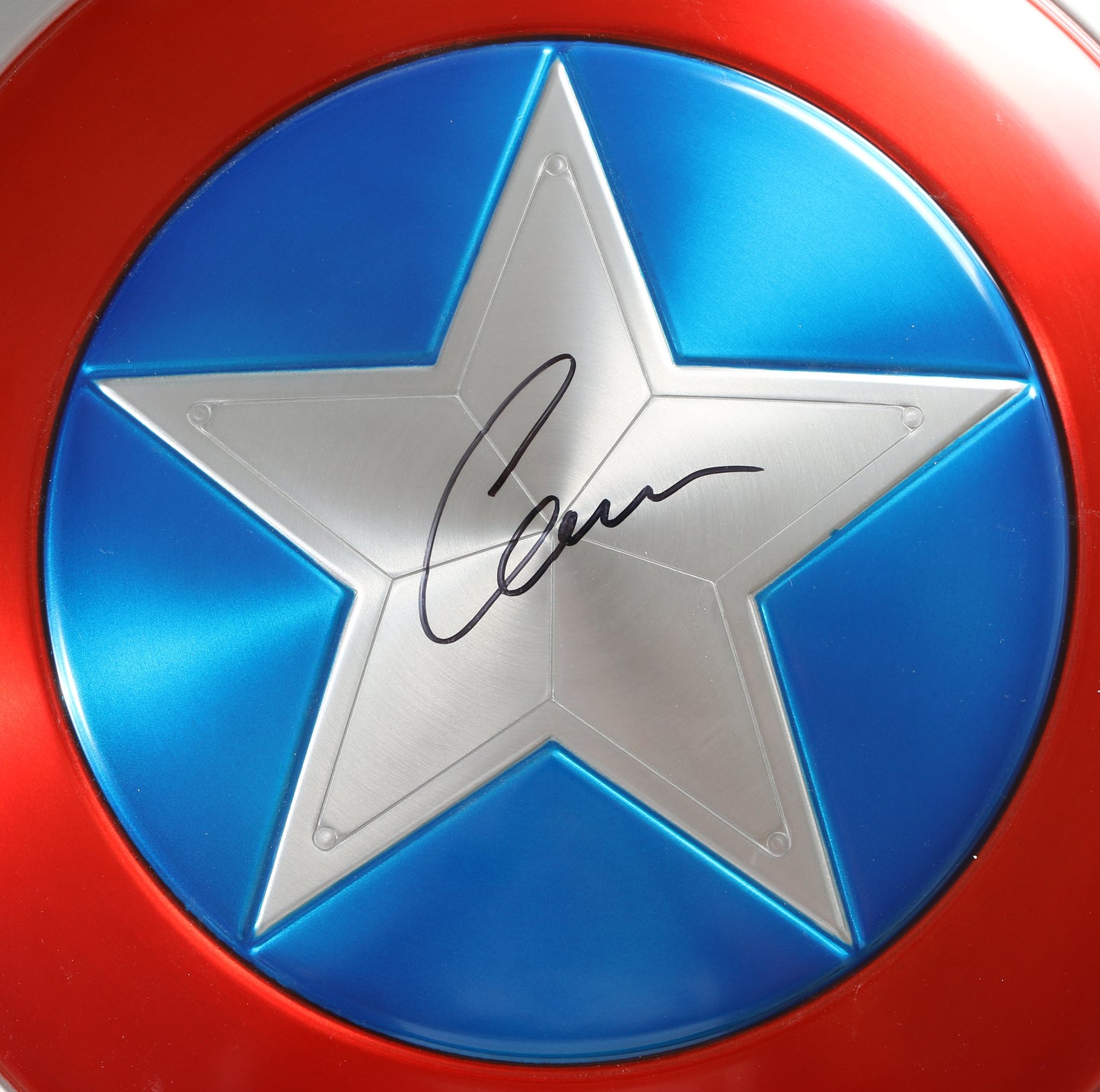 
                  
                    Captain America's Metal Prop Replica Shield (SWAU) Signed by Chris Evans
                  
                