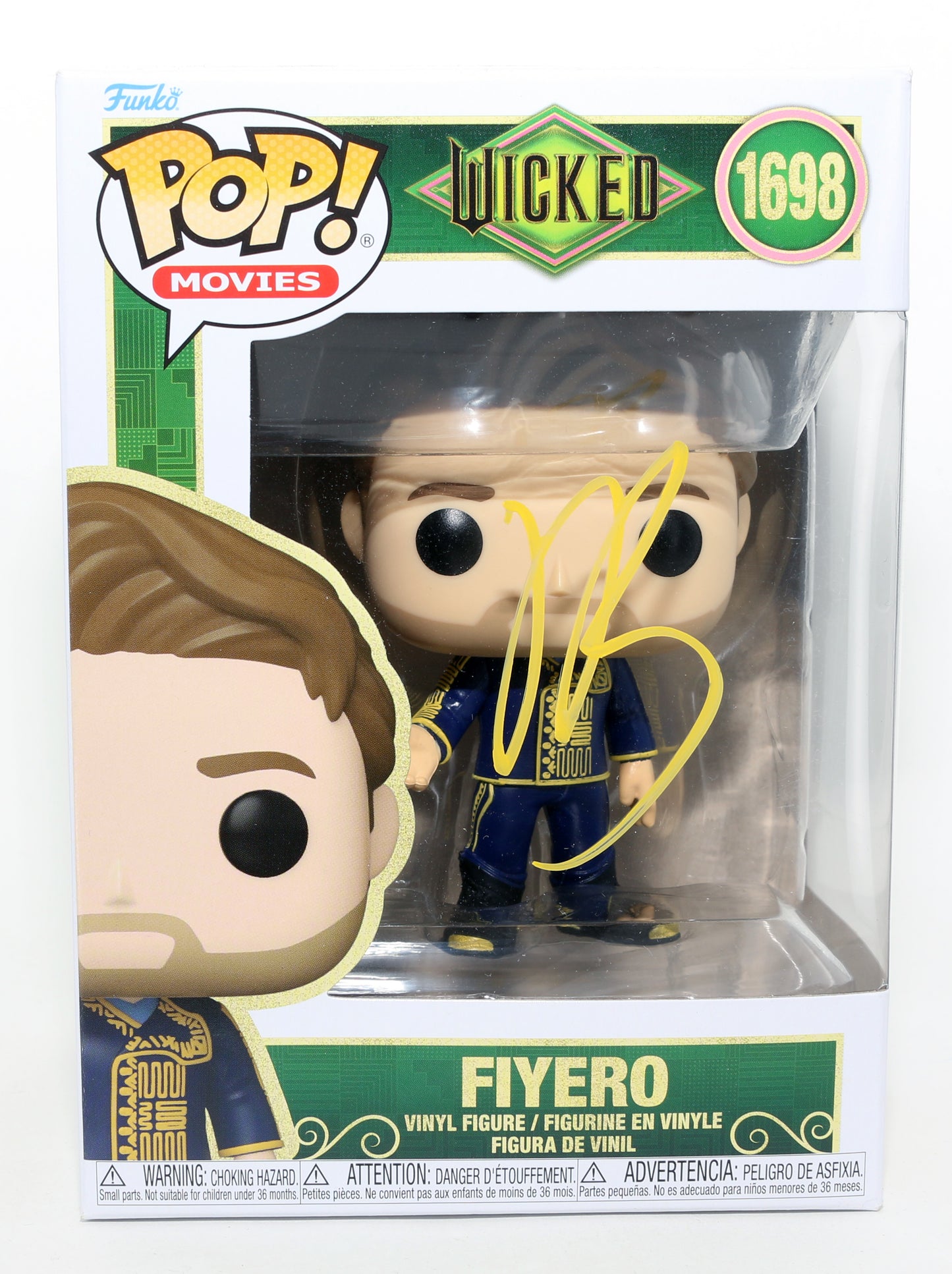 
                  
                    Jonathan Bailey as Fiyero in Wicked Signed Funko POP! #1698
                  
                