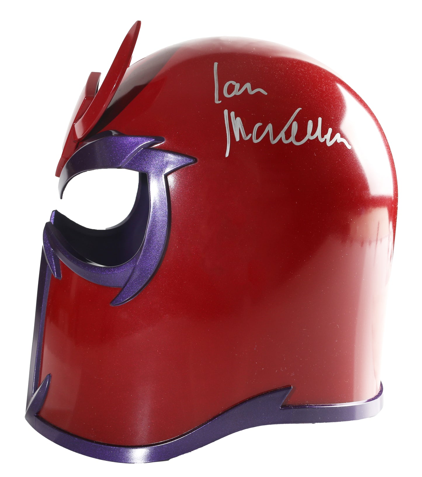
                  
                    Ian McKellen as Magneto in X-Men (Beckett Witnessed) Signed Hasbro Legends Series Prop Replica Helmet
                  
                