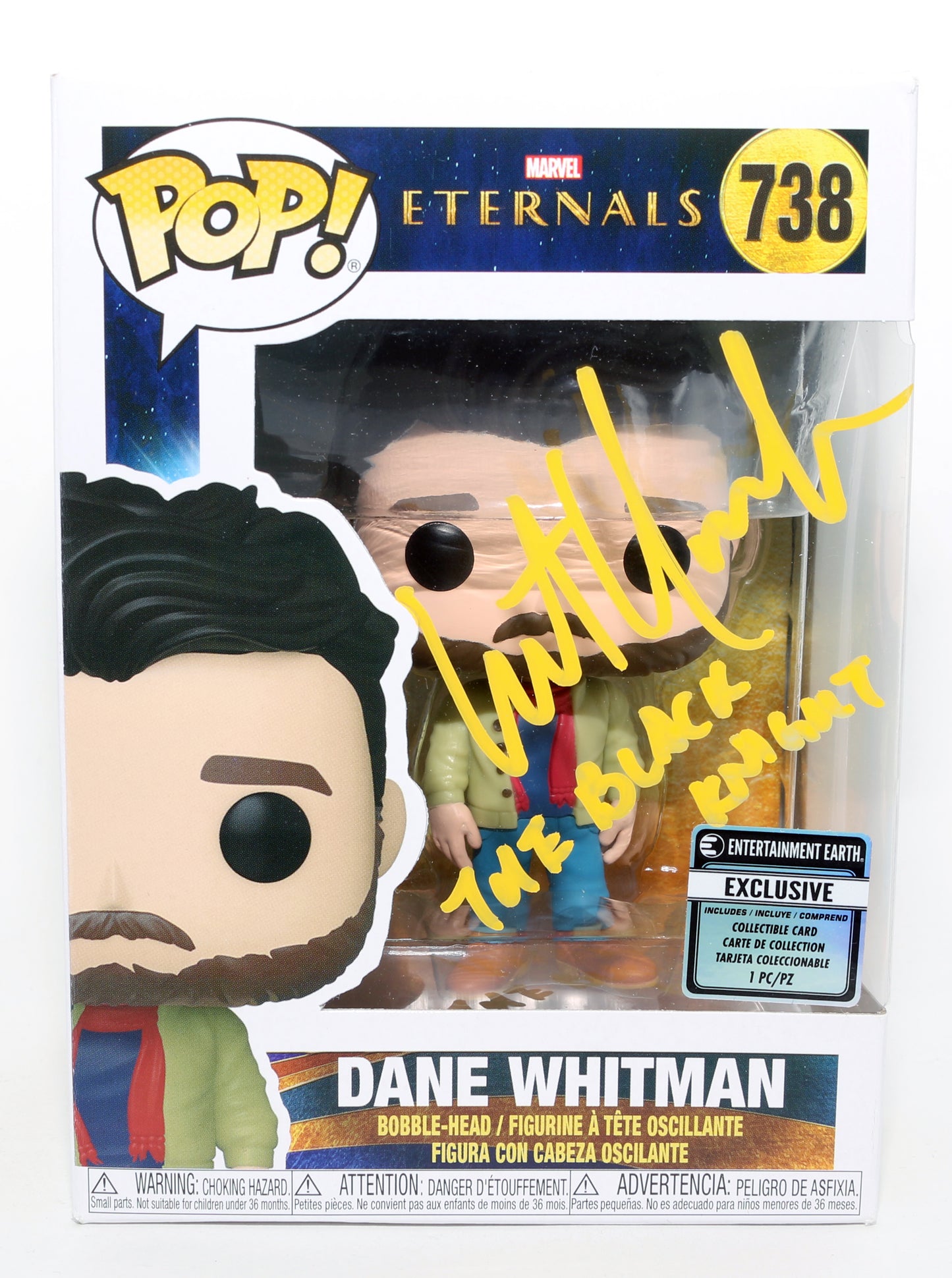 
                  
                    Kit Harington as Dane Whitman in Eternals Entertainment Earth Exclusive Signed Funko POP! #738 with Character Name
                  
                