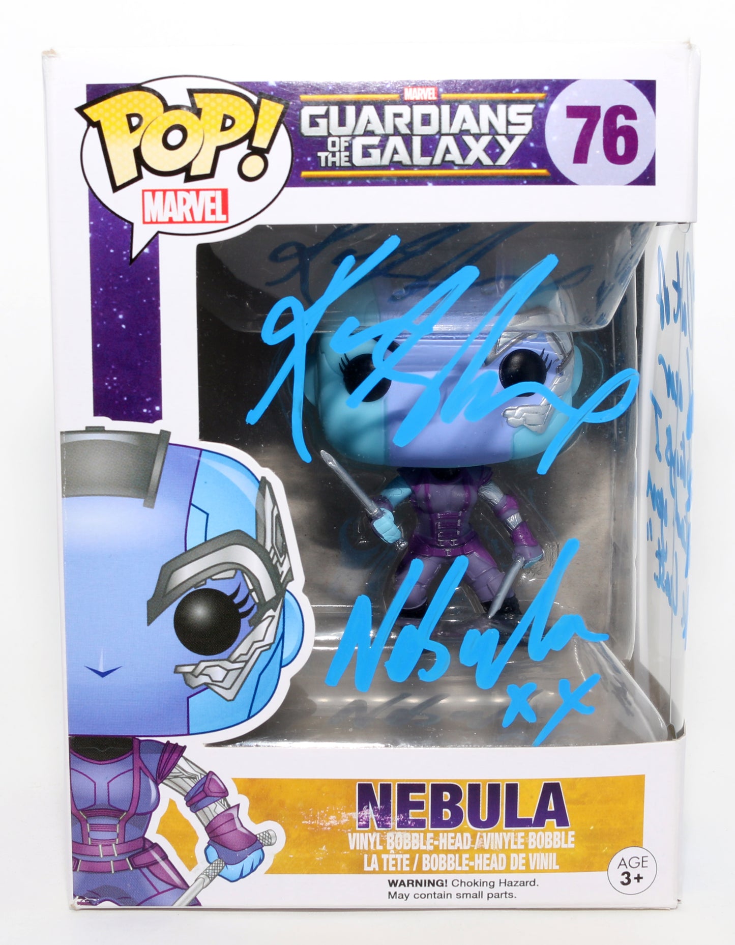 
                  
                    Karen Gillan as Nebula in Guardians of the Galaxy Signed Funko POP! #76 with Character Name & Quote
                  
                