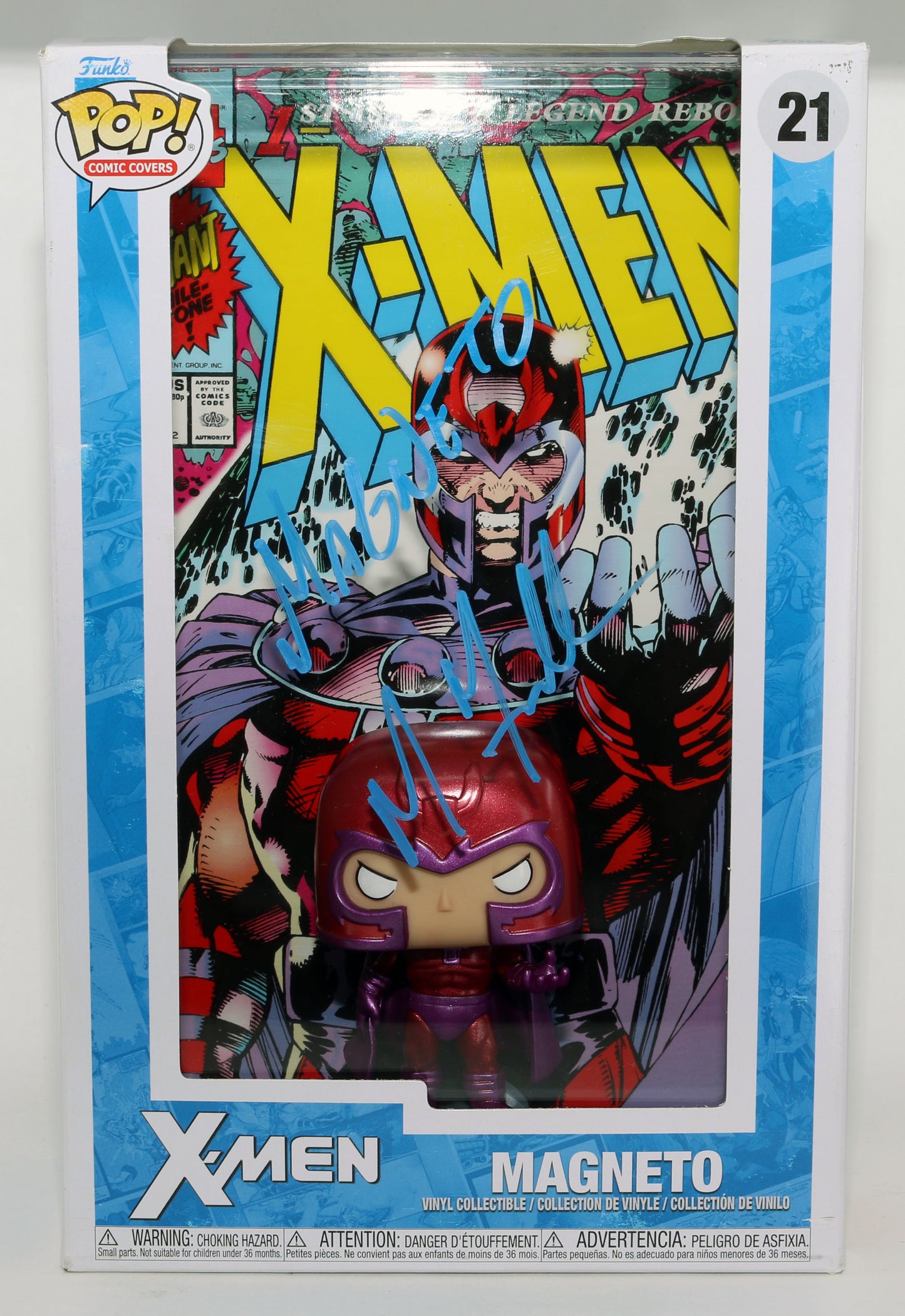 
                  
                    Michael Fassbender as Magneto in X-Men: First Class Comic Cover Signed Funko POP! #21 with Character Name
                  
                