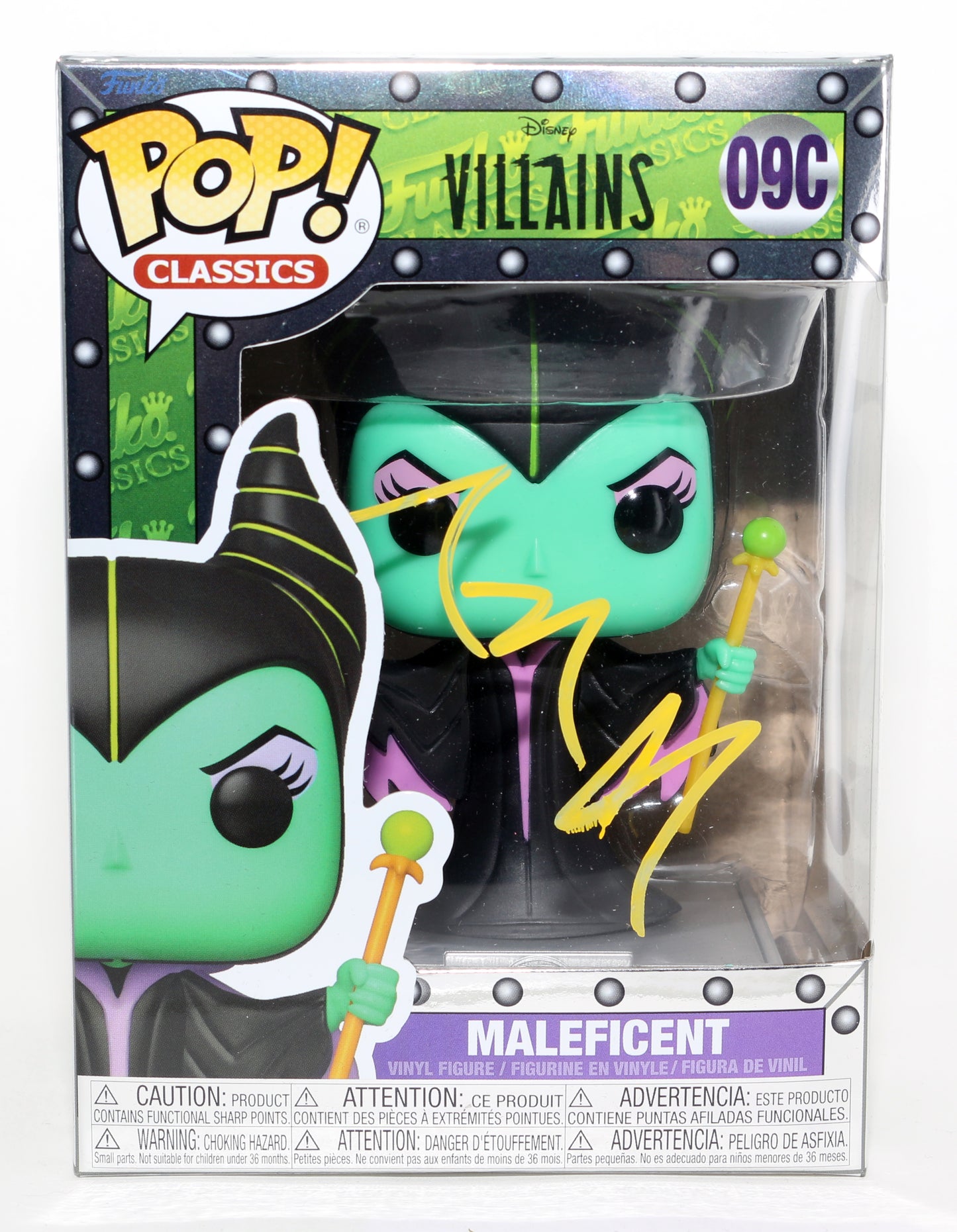 
                  
                    Angelina Jolie as Maleficent in Disney's Maleficent 25th Anniversary Classics Limited to 25000 Pieces Signed Funko POP! #09C
                  
                
