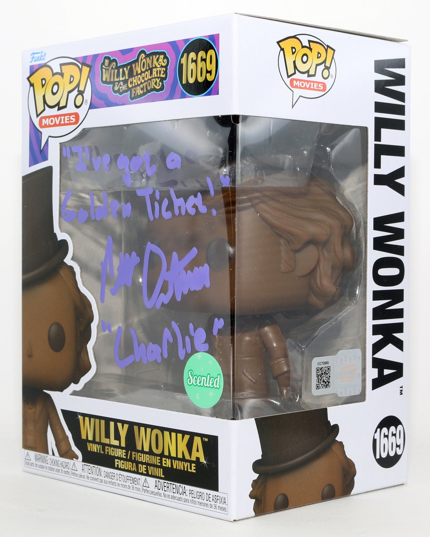 
                  
                    Peter Ostrum as Charlie in Willy Wonka & The Chocolate Factory Scented Signed Funko POP! #1669
                  
                