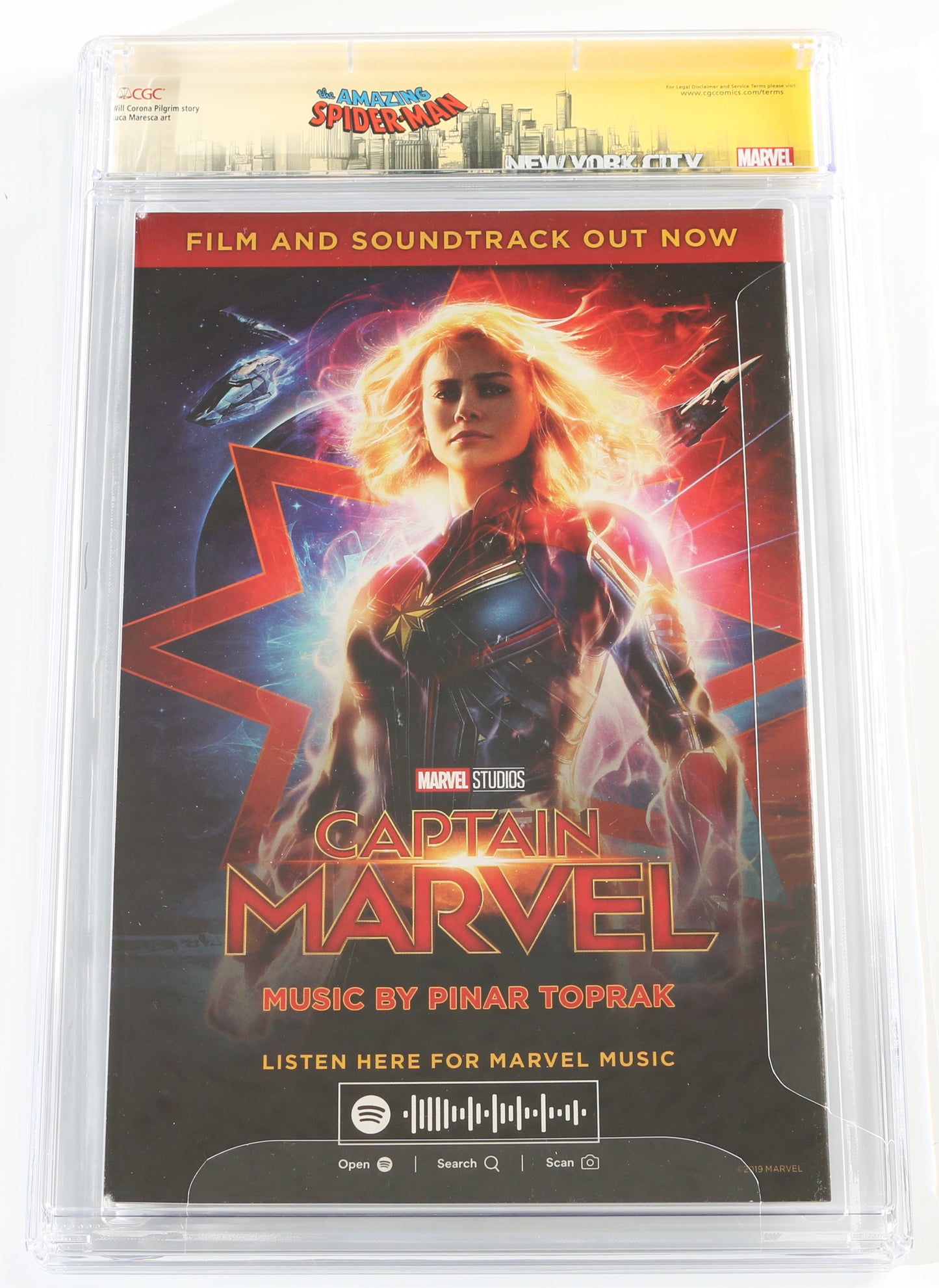 
                  
                    Spider-Man: Far From Home Prelude #2 - Tom Holland as Peter Parker / Spider-Man & Jake Gyllenhaal as Quentin Beck / Mysterio - CGC Signature Series 9.8 - 2019
                  
                