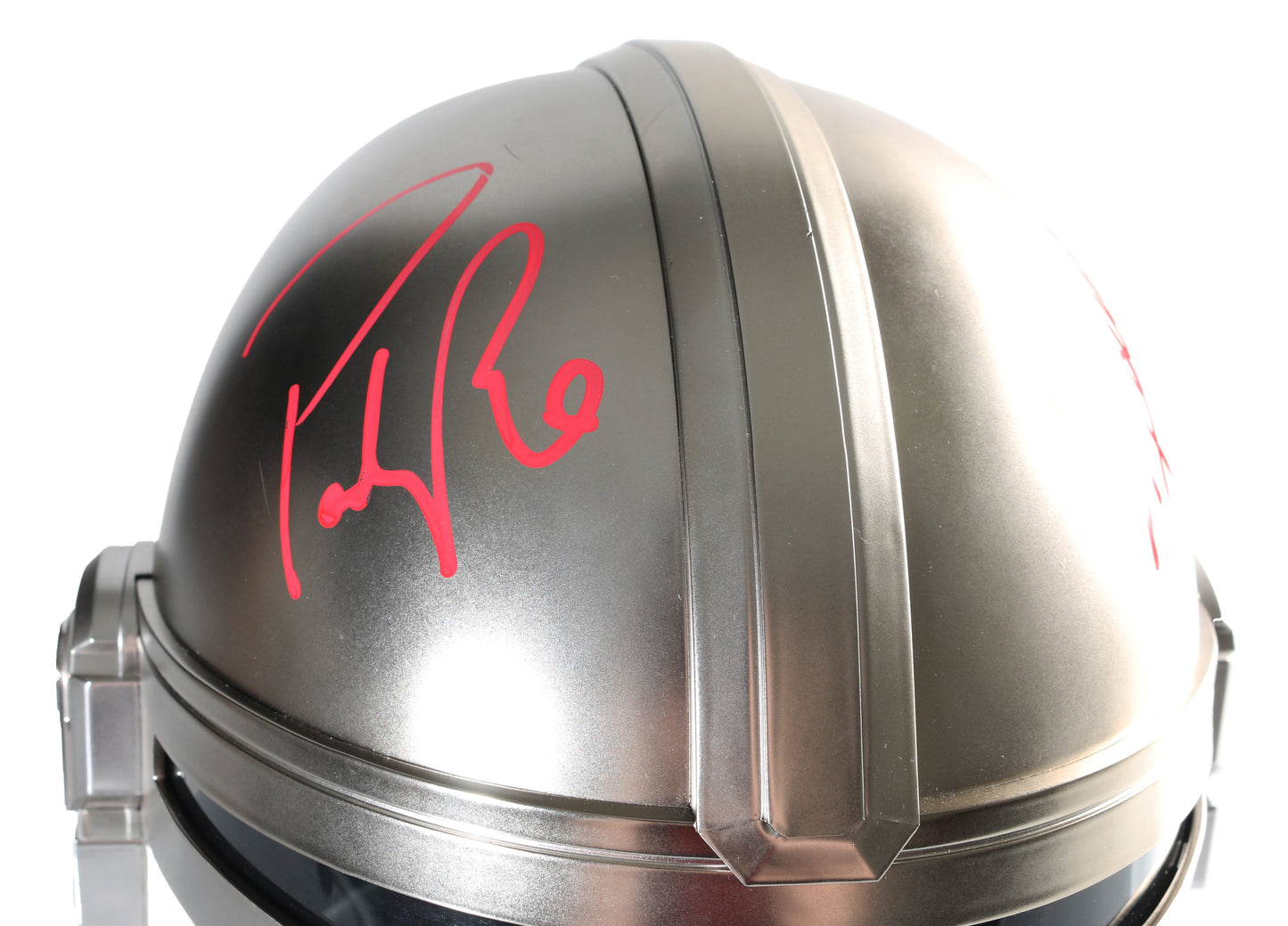 
                  
                    Pedro Pascal as Din Djarin / The Mandalorian, Sigourney Weaver as Ward, & Jon Favreau Director of Star Wars: The Mandalorian and Grogu Signed Hasbro Black Series Prop Replica Helmet with Character Name
                  
                