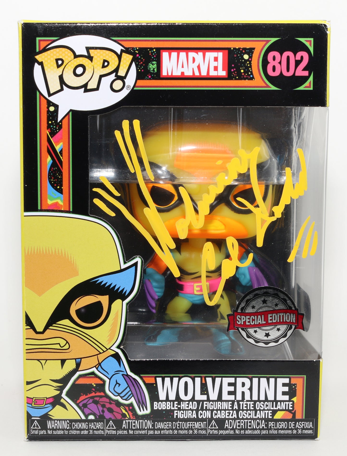 
                  
                    Cal Dodd as Wolverine in X-Men: The Animated Series Special Edition (SWAU) Signed Funko POP! #802 with Character Name
                  
                