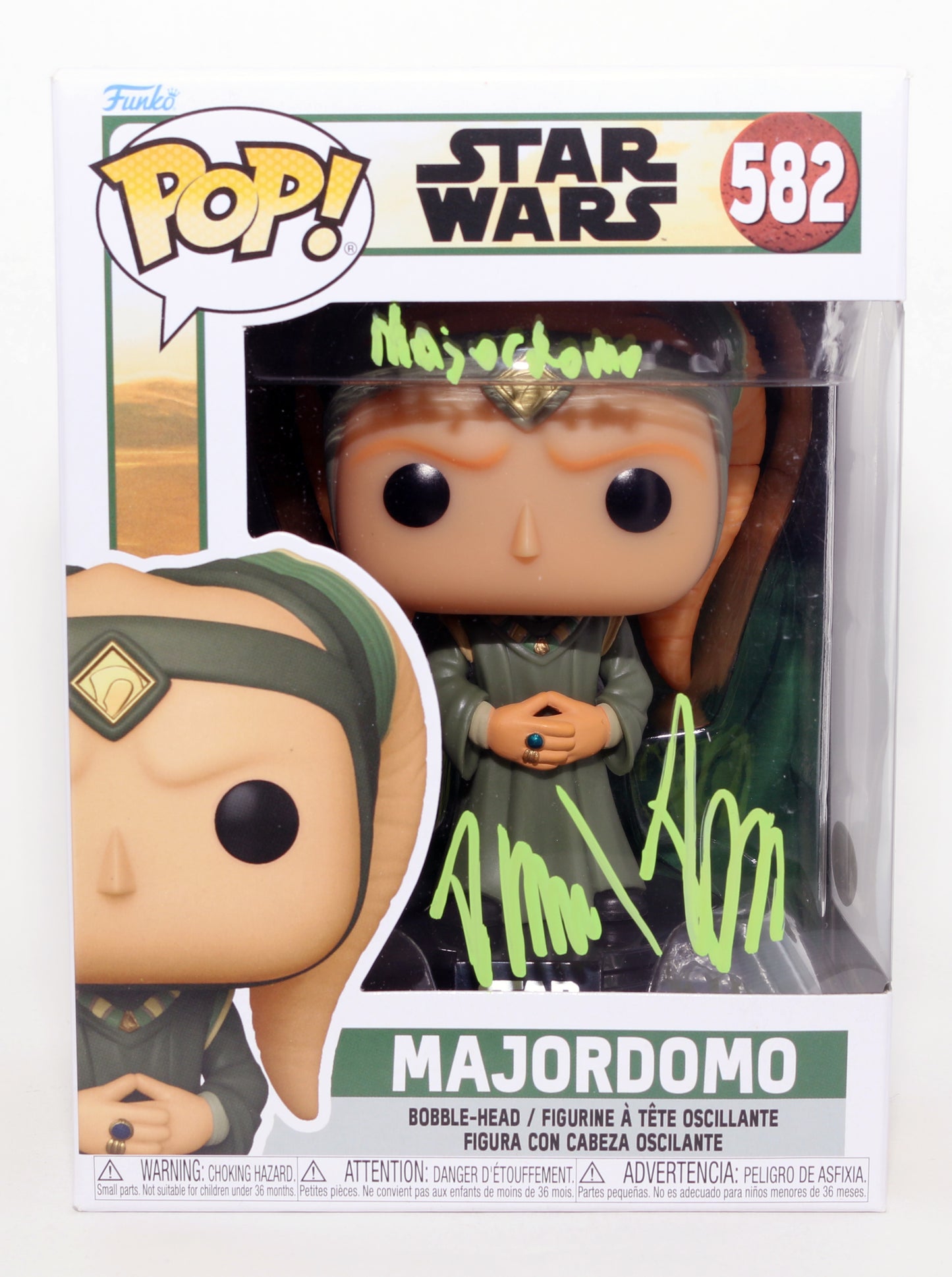 
                  
                    David Pasquesi as Majordomo in Star Wars: The Book of Boba Fett (JSA) Signed Funko POP! #582 with Character Name
                  
                
