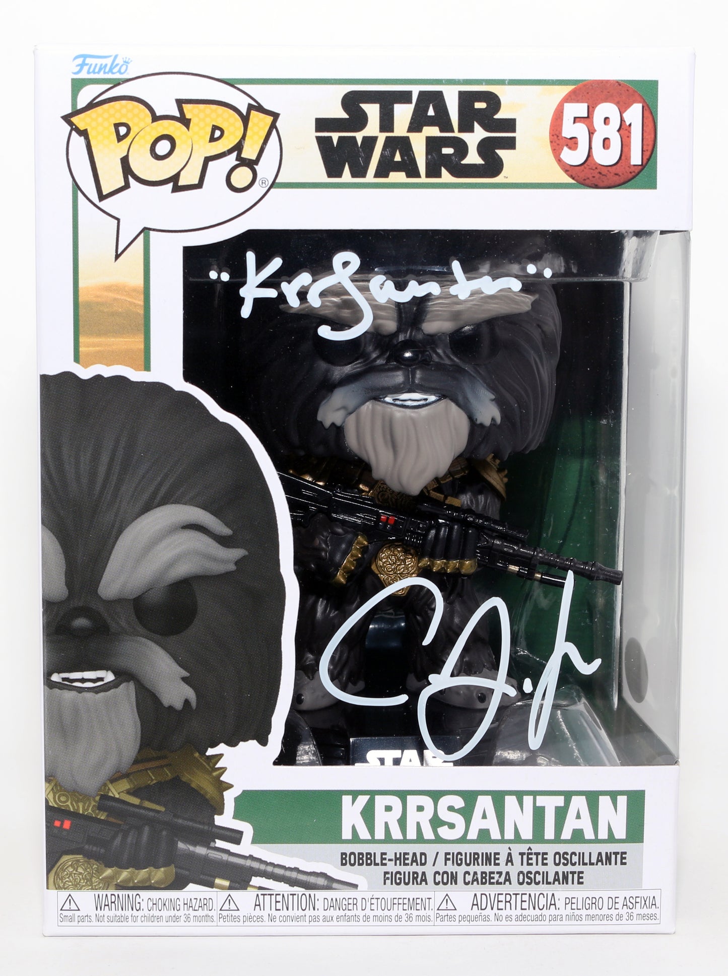 
                  
                    Carey Jones as Krrsantan in Star Wars: The Book of Boba Fett (JSA) Signed Funko POP! #581 with Character Name
                  
                