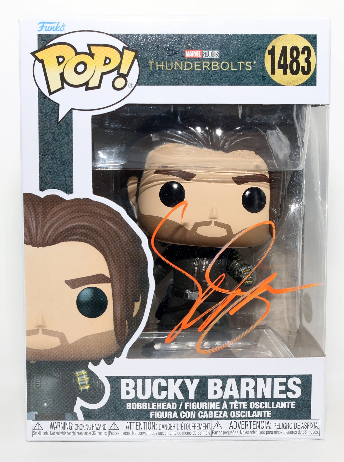 
                  
                    Sebastian Stan as Bucky Barnes / Winter Soldier in Marvel's Thunderbolts* / The New Avengers Signed Funko POP! #1483
                  
                