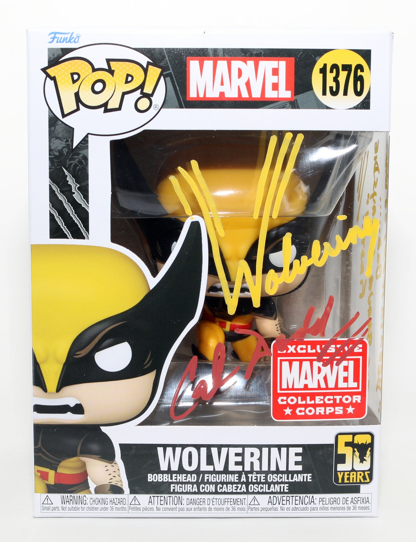 
                  
                    Cal Dodd as Wolverine in X-Men: The Animated Series Marvel Collector Corps Exclusive (JSA) Signed Funko POP! #1376 with Character Name & Quote
                  
                