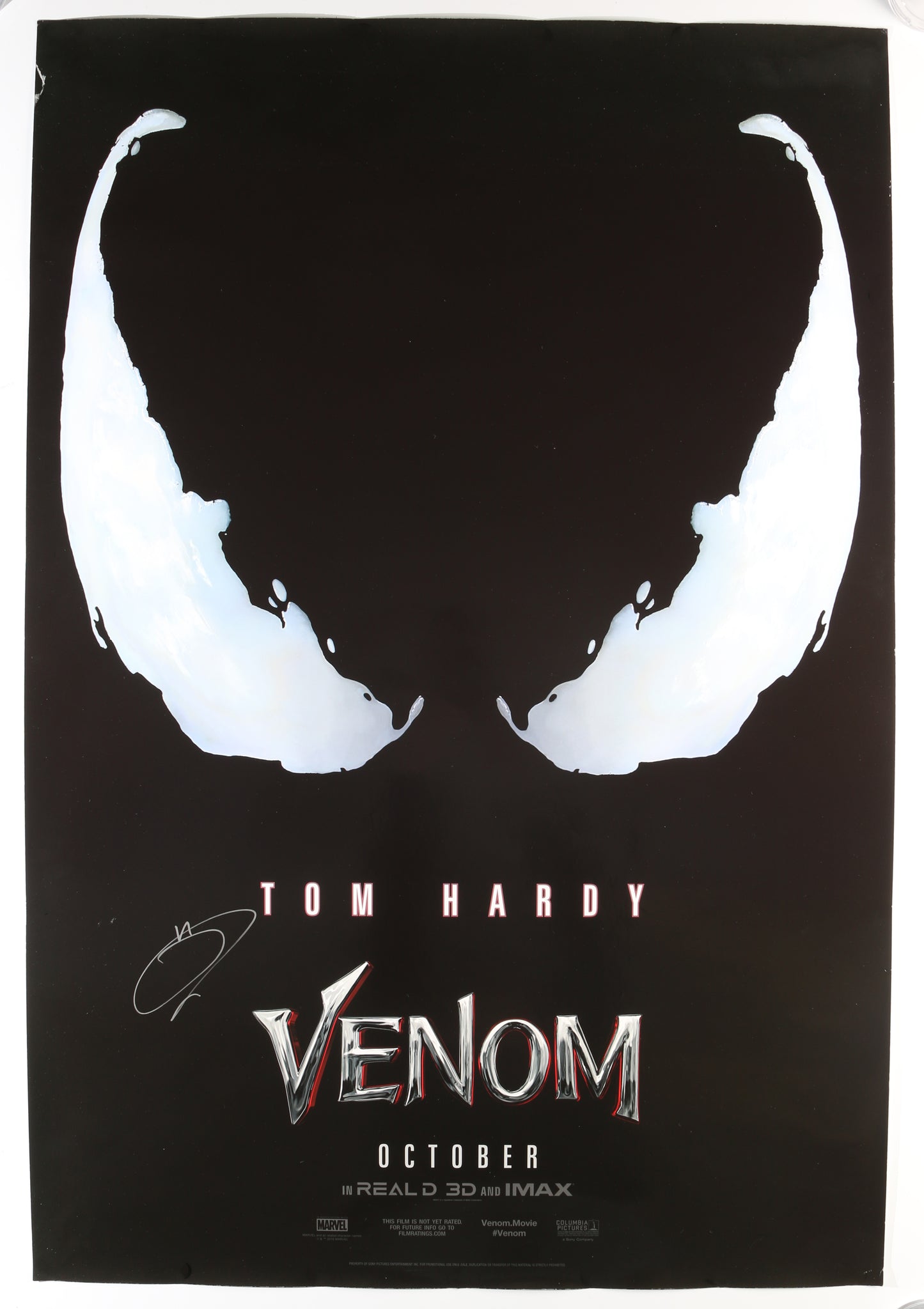 
                  
                    Tom Hardy as Eddie Brock / Venom in Venom Signed 27x40 Poster
                  
                