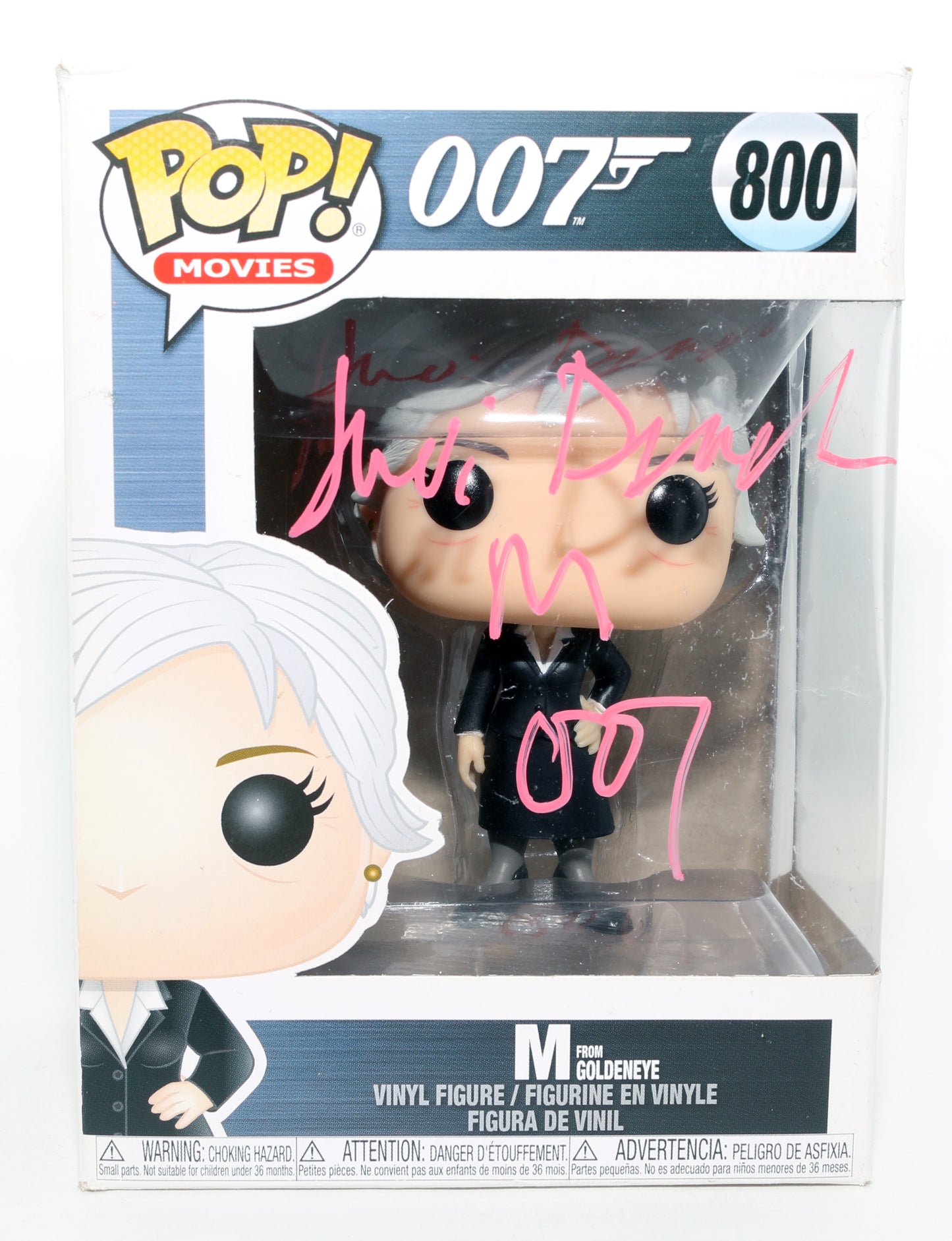 
                  
                    Judi Dench as M in James Bond 007: Goldeneye Signed Funko POP! #800 with Character Name
                  
                