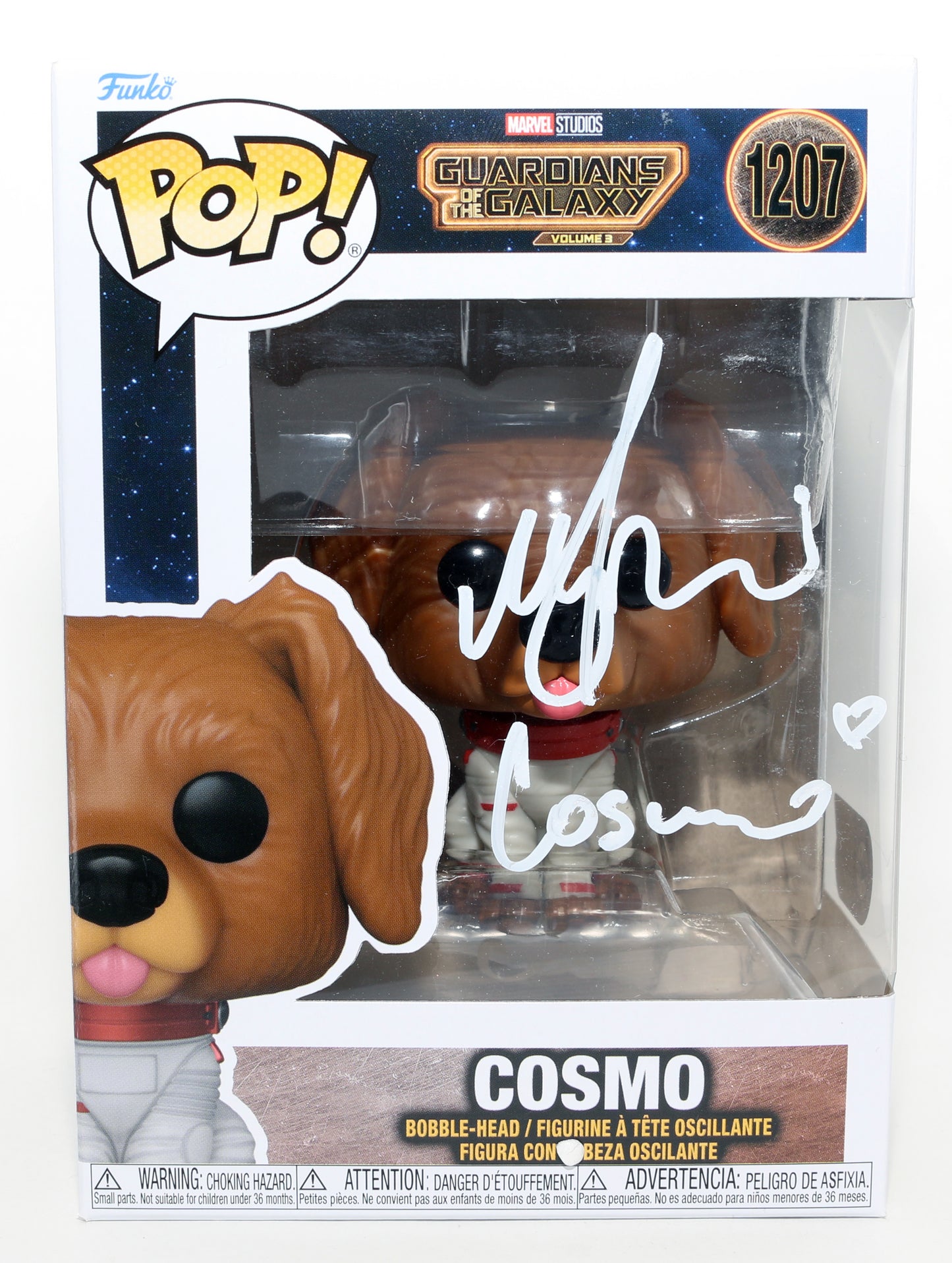 
                  
                    Maria Bakalova as Cosmo in Guardians of the Galaxy Vol. 3 (SWAU) Signed Funko POP! #1207 with Character Name
                  
                