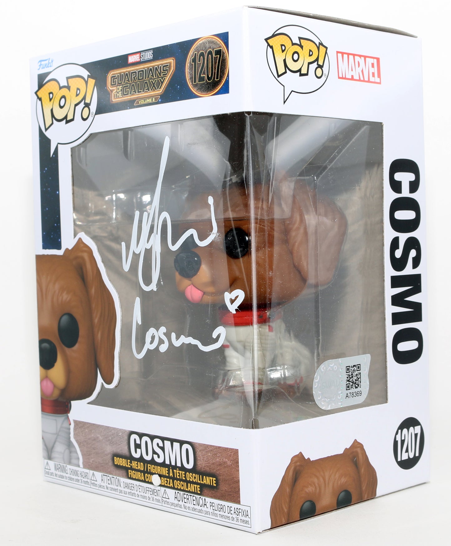 
                  
                    Maria Bakalova as Cosmo in Guardians of the Galaxy Vol. 3 (SWAU) Signed Funko POP! #1207 with Character Name
                  
                