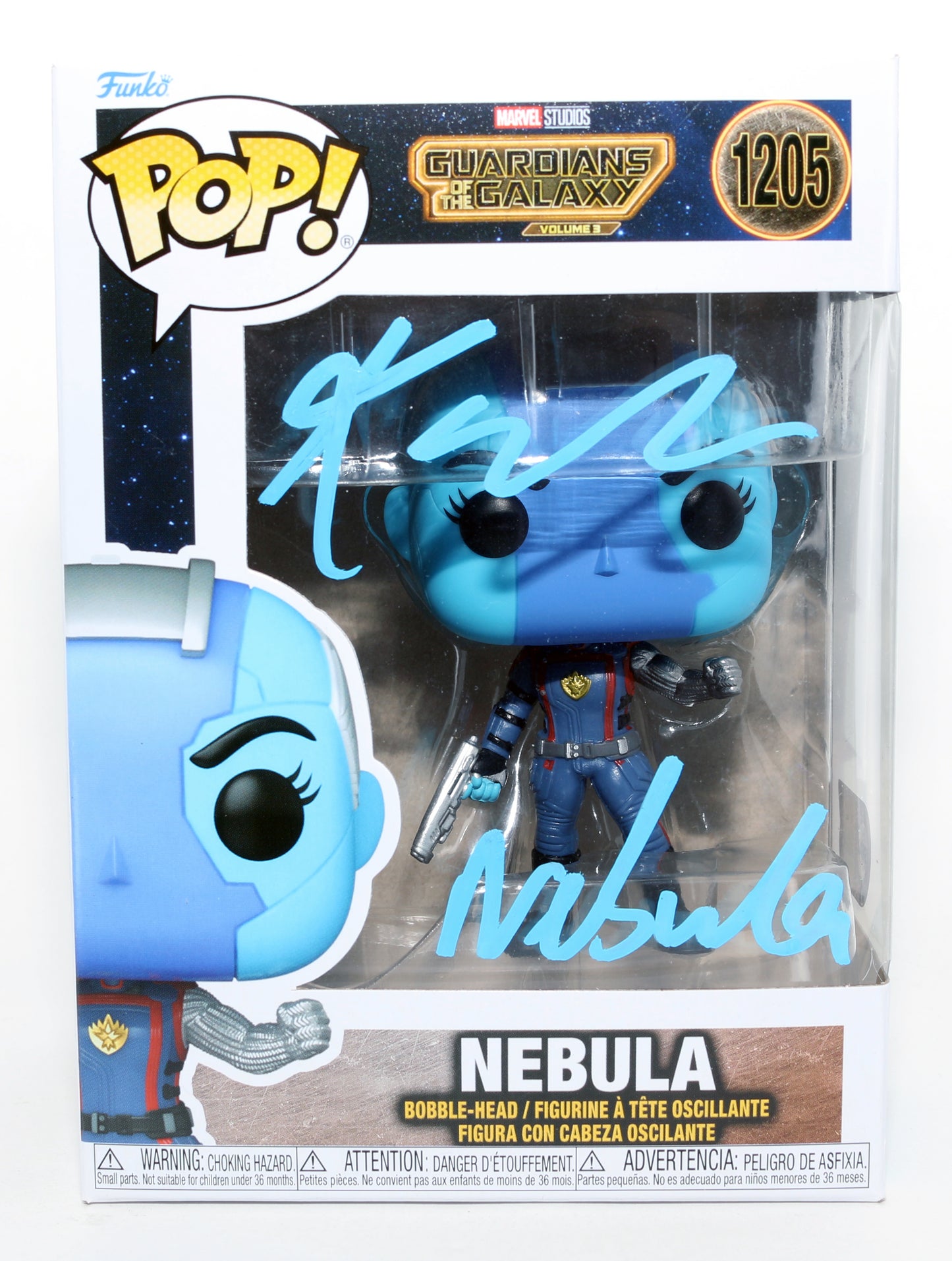 
                  
                    Karen Gillan as Nebula in Guardians of the Galaxy Vol. 3 (SWAU) Signed Funko POP! #1205 with Character Name
                  
                
