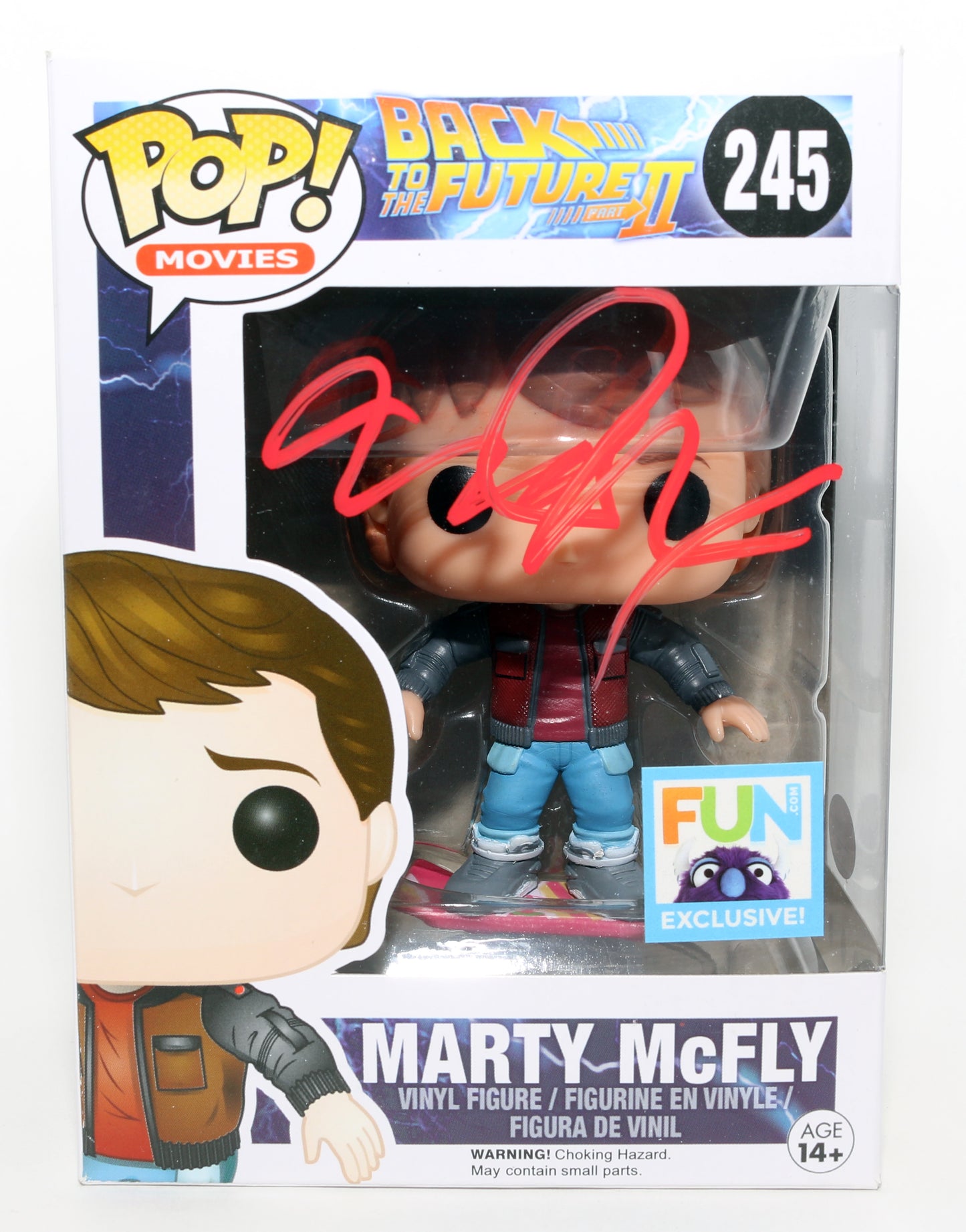 
                  
                    Michael J. Fox as Marty McFly in Back to the Future 2 FUN.com Exclusive (JSA) Signed Funko POP! #245
                  
                