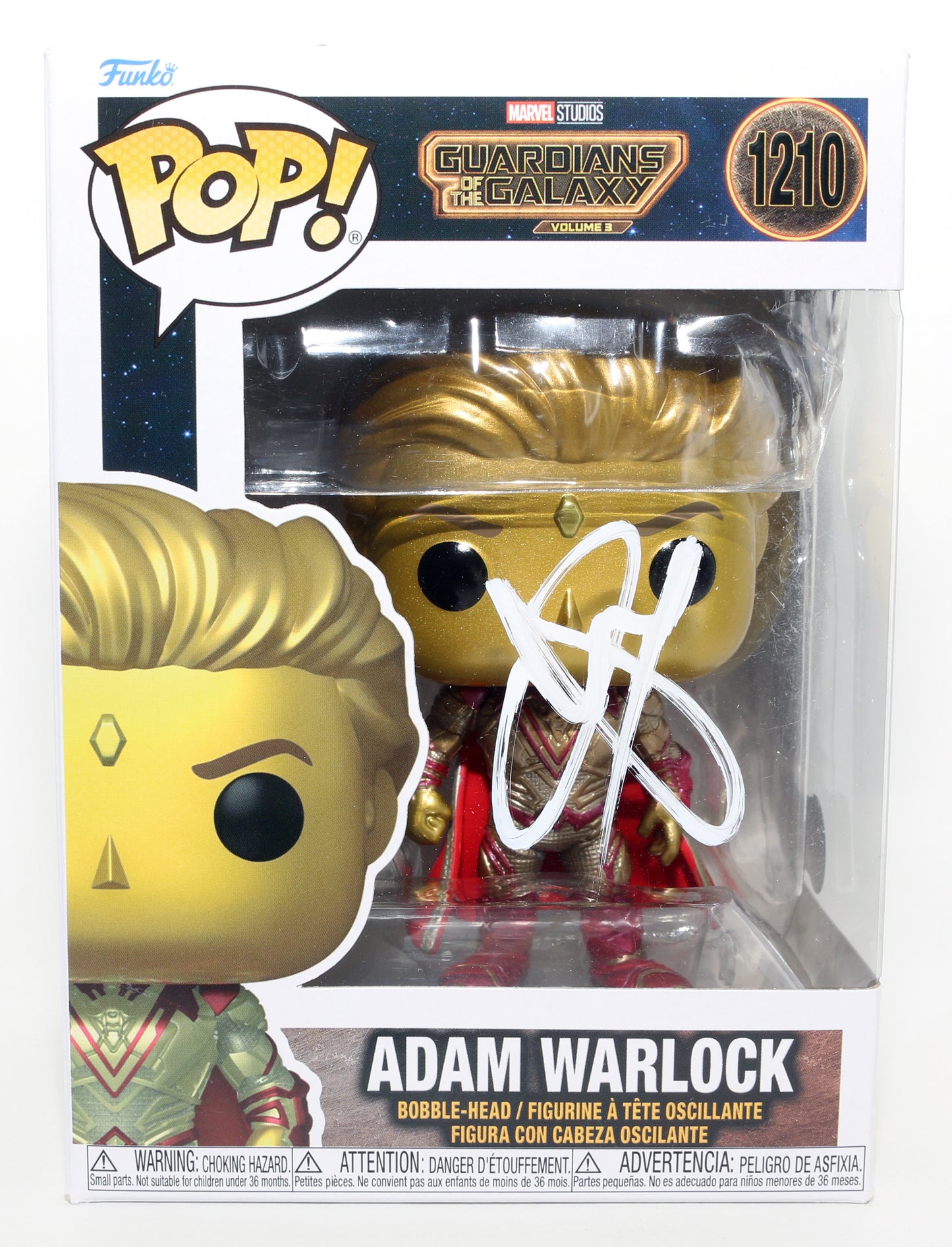 
                  
                    Will Poulter as Adam Warlock in Guardians of the Galaxy Vol. 3 (Beckett) Signed Funko POP! #1210
                  
                