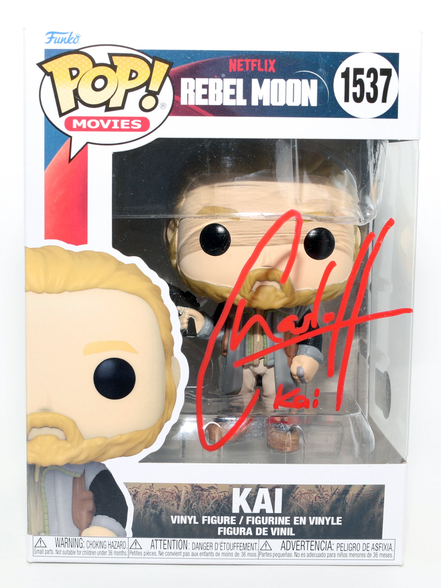 
                  
                    Charlie Hunnam as Kai in Rebel Moon (Beckett) Signed Funko POP! #1537 with Character Name
                  
                