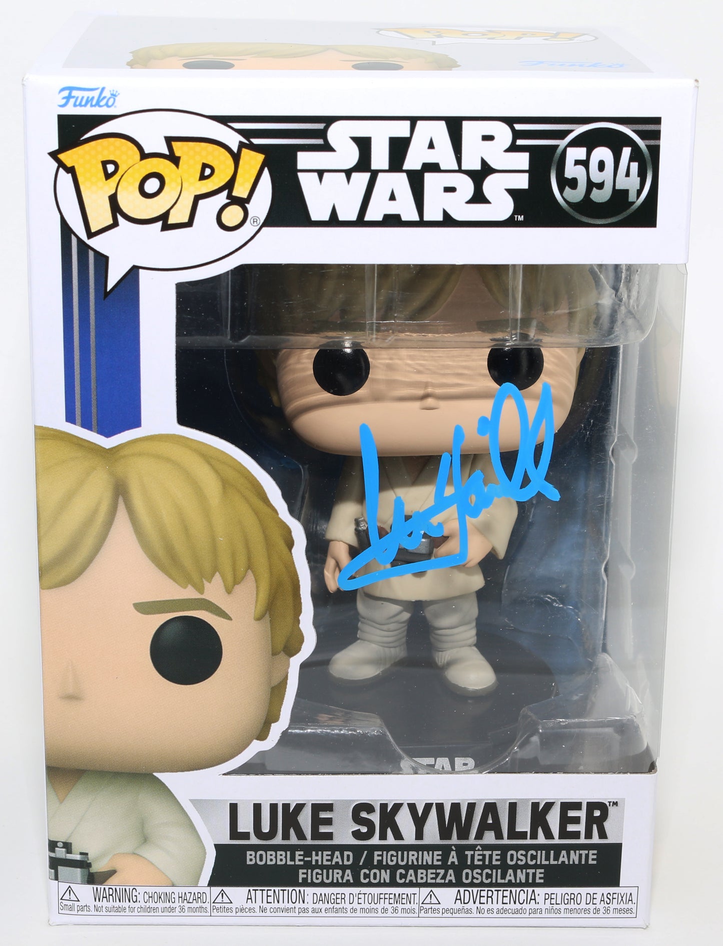 
                  
                    Mark Hamill as Luke Skywalker in Star Wars: A New Hope Signed Funko POP! #594
                  
                