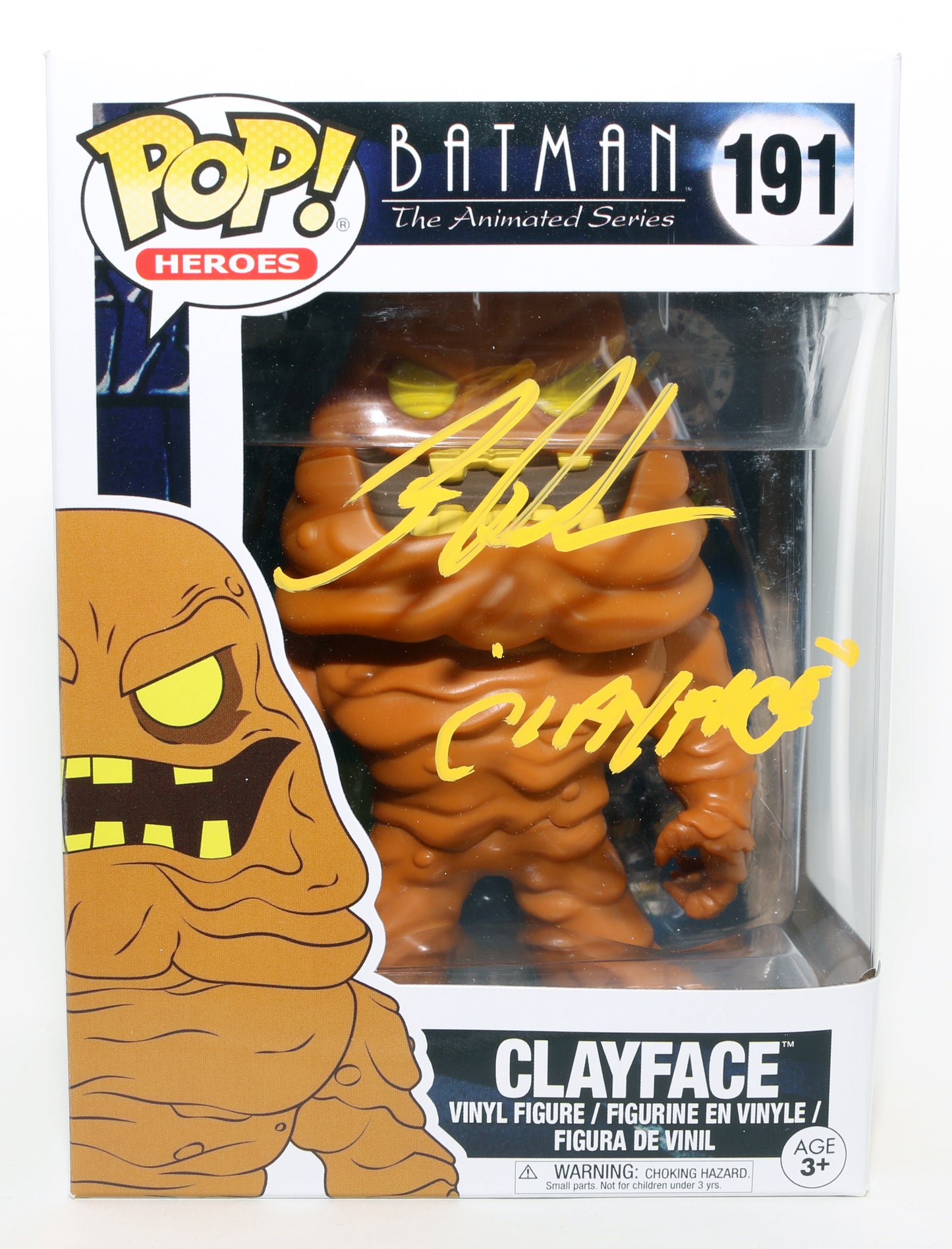 
                  
                    Ron Perlman as Clayface in Batman The Animated Series Signed Funko POP! #191 with Character Name
                  
                
