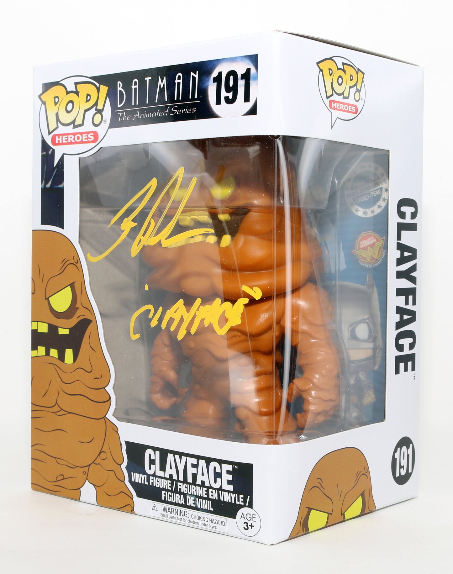 
                  
                    Ron Perlman as Clayface in Batman The Animated Series Signed Funko POP! #191 with Character Name
                  
                