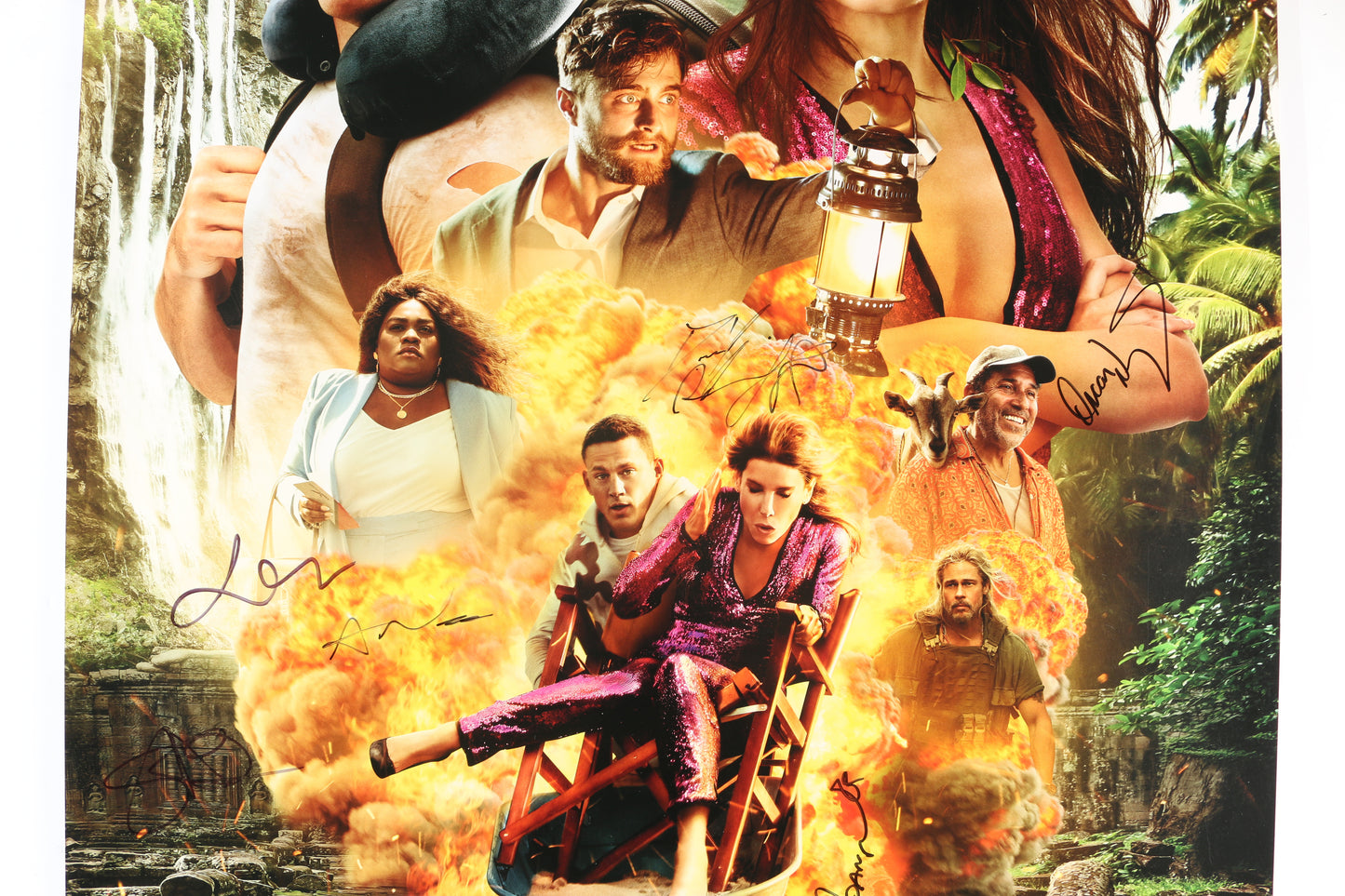 
                  
                    The Lost City 27x40 Poster Cast Signed by Sandra Bullock, Daniel Radcliffe, Da'Vine Joy Randolph, Oscar Nunez, Adam Nee & Aaron Nee
                  
                