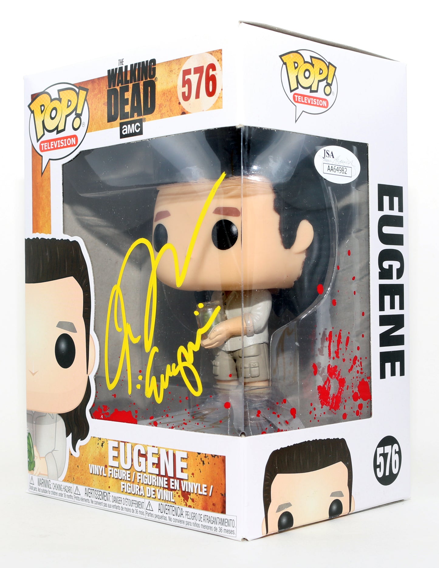 
                  
                    Josh McDermit as Eugene in The Walking Dead (JSA) Signed Funko POP! #576 with Character Name
                  
                