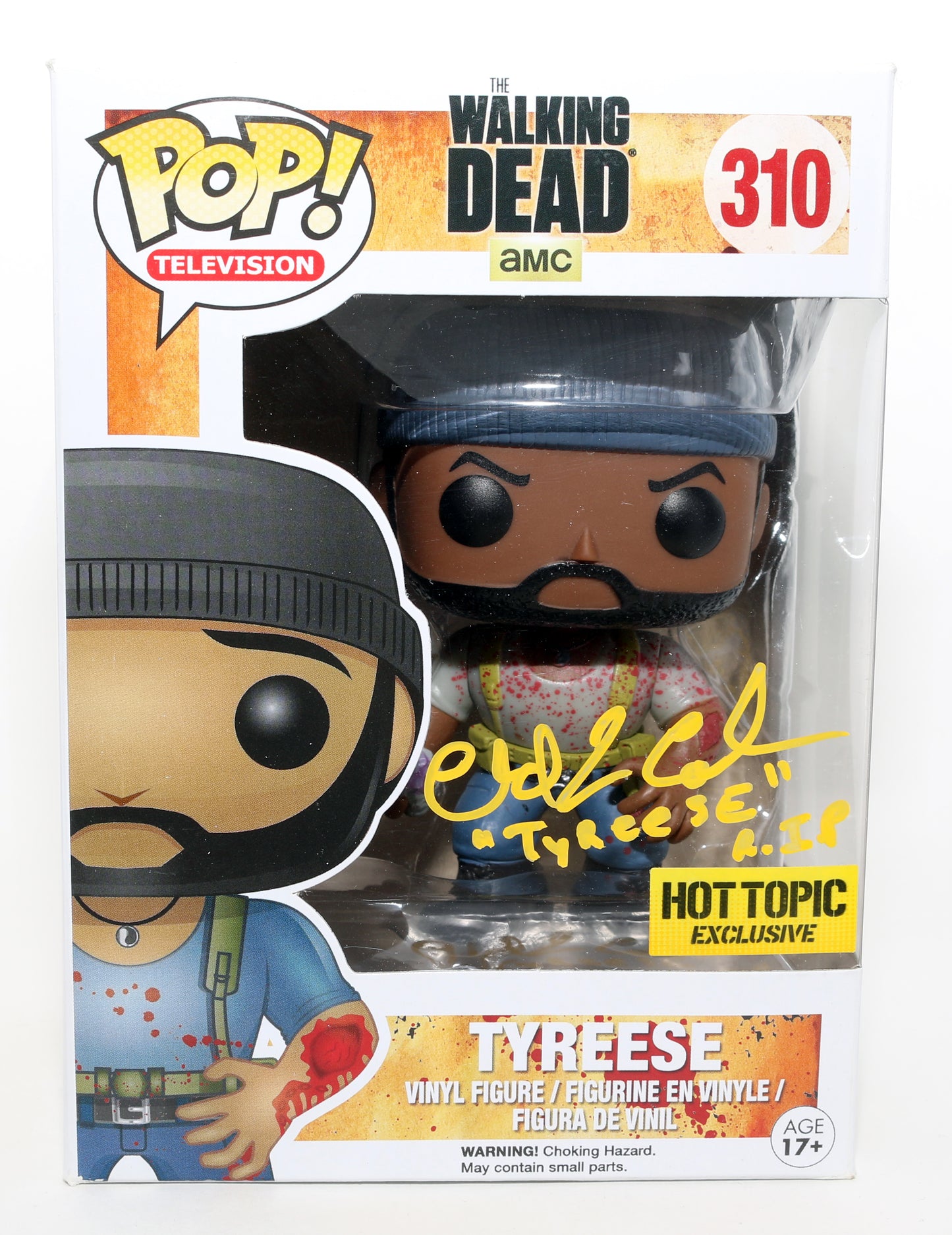 
                  
                    Chad Coleman as Tyreese in The Walking Dead Hot Topic Exclusive Signed Funko POP! #310 with Character Name
                  
                