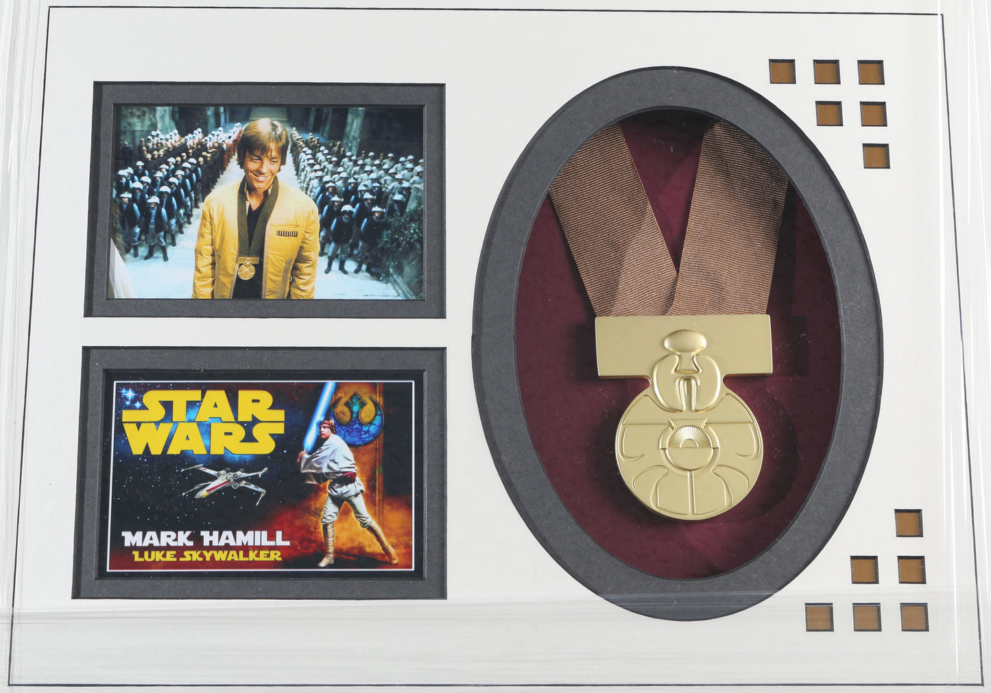 
                  
                    Mark Hamill as Luke Skywalker in Star Wars: A New Hope Framed Signed 11x14 Photo with Prop Replica Medal
                  
                